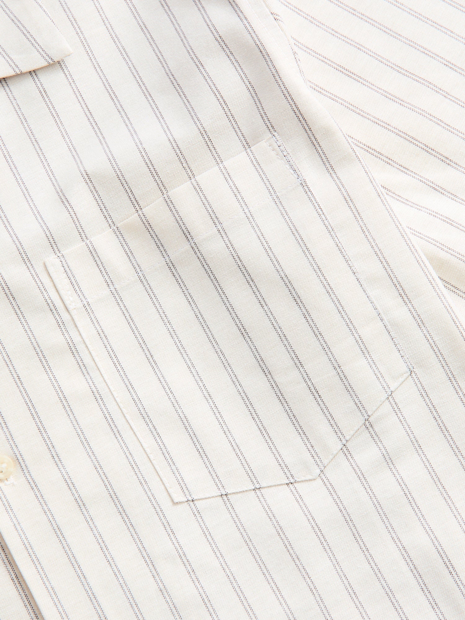 "Striped Oxford" Aloha Shirt in Ecru - Image 5
