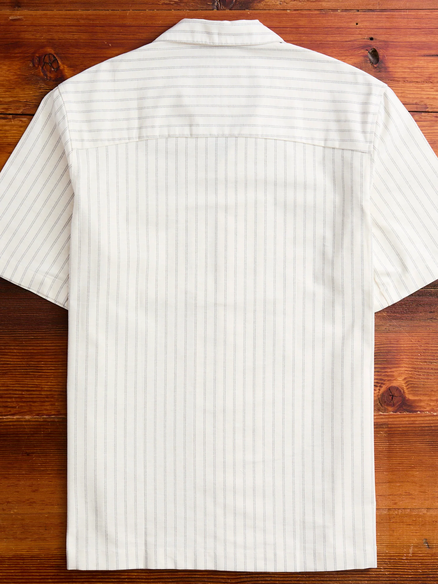 "Striped Oxford" Aloha Shirt in Ecru - Image 9