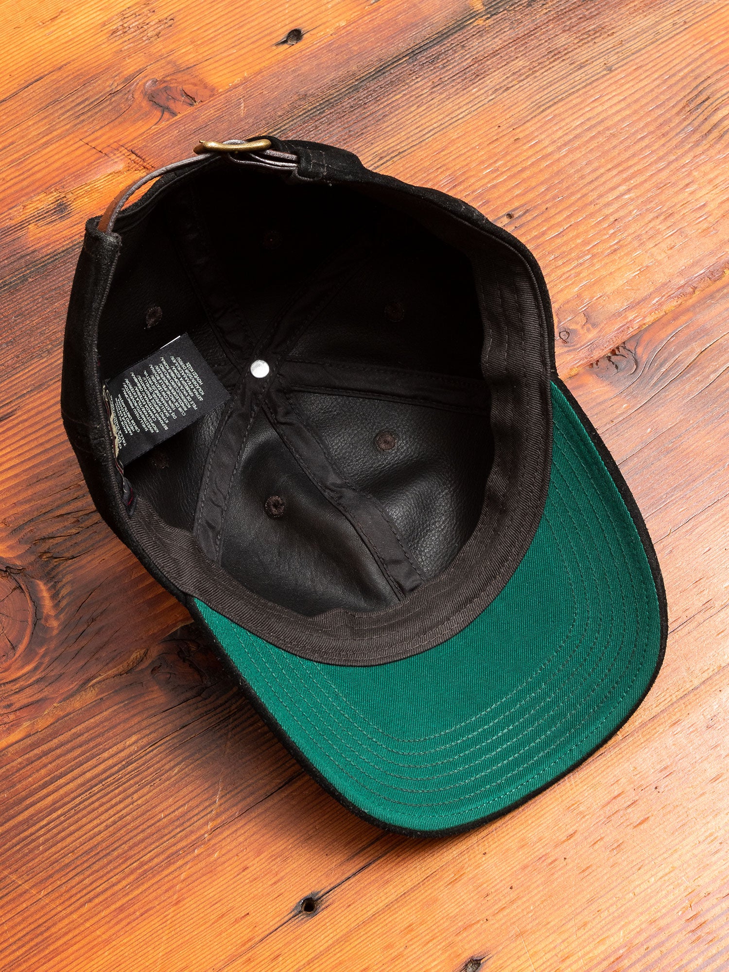 Suede Baseball Cap in Black - Image 7