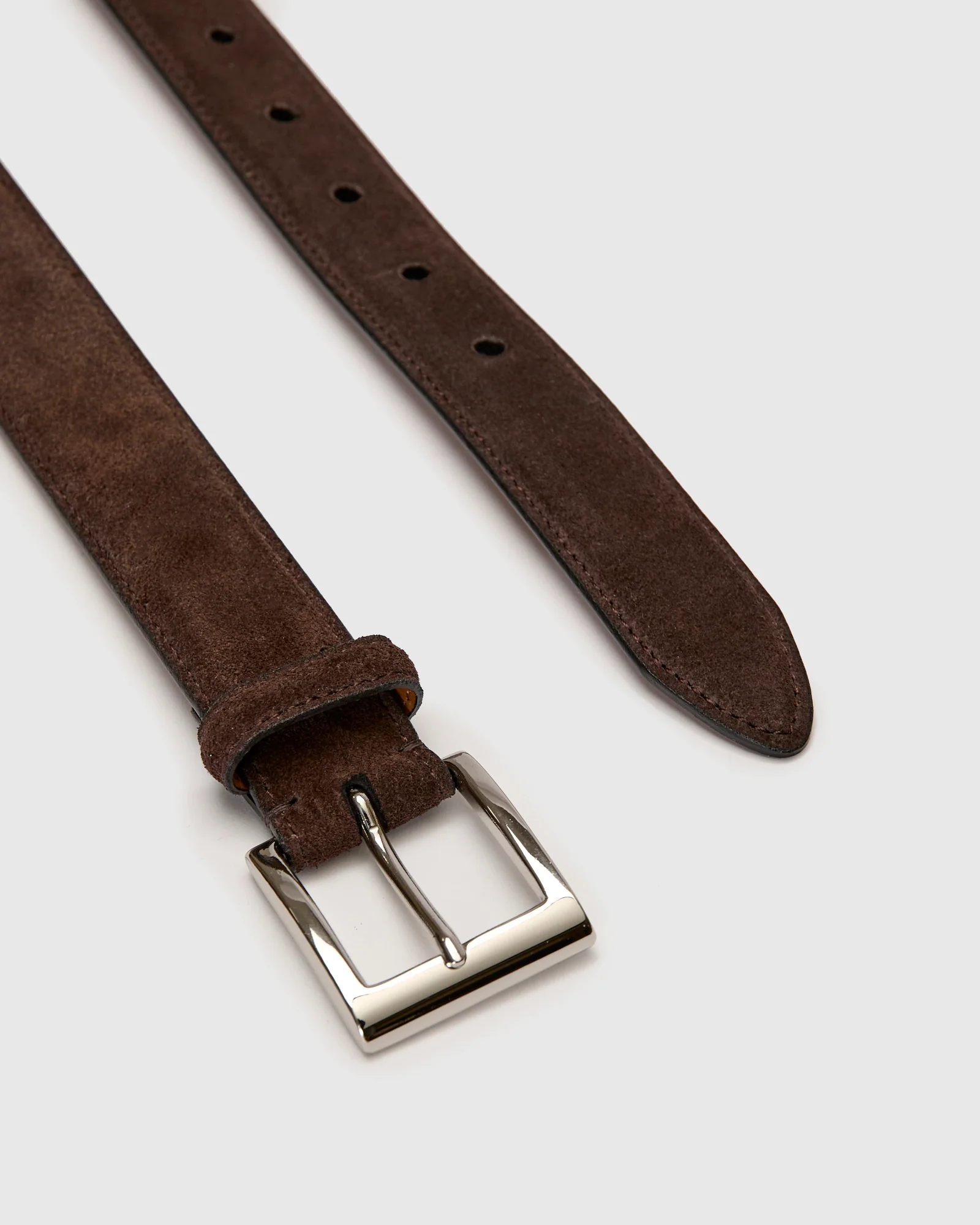 Suede Belt in Dark Brown - Image 2