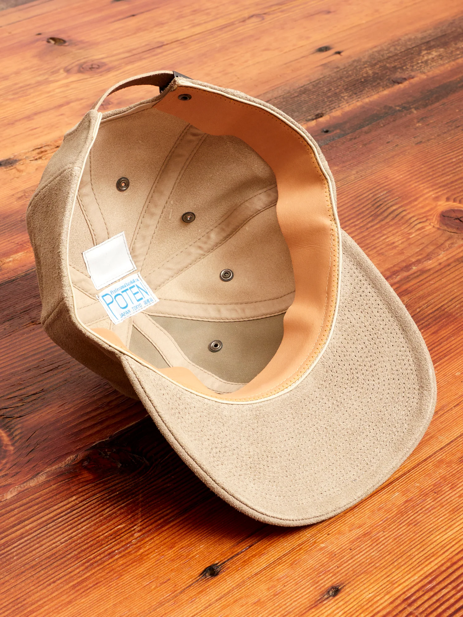 Suede Cap in Light Beige - Image 8