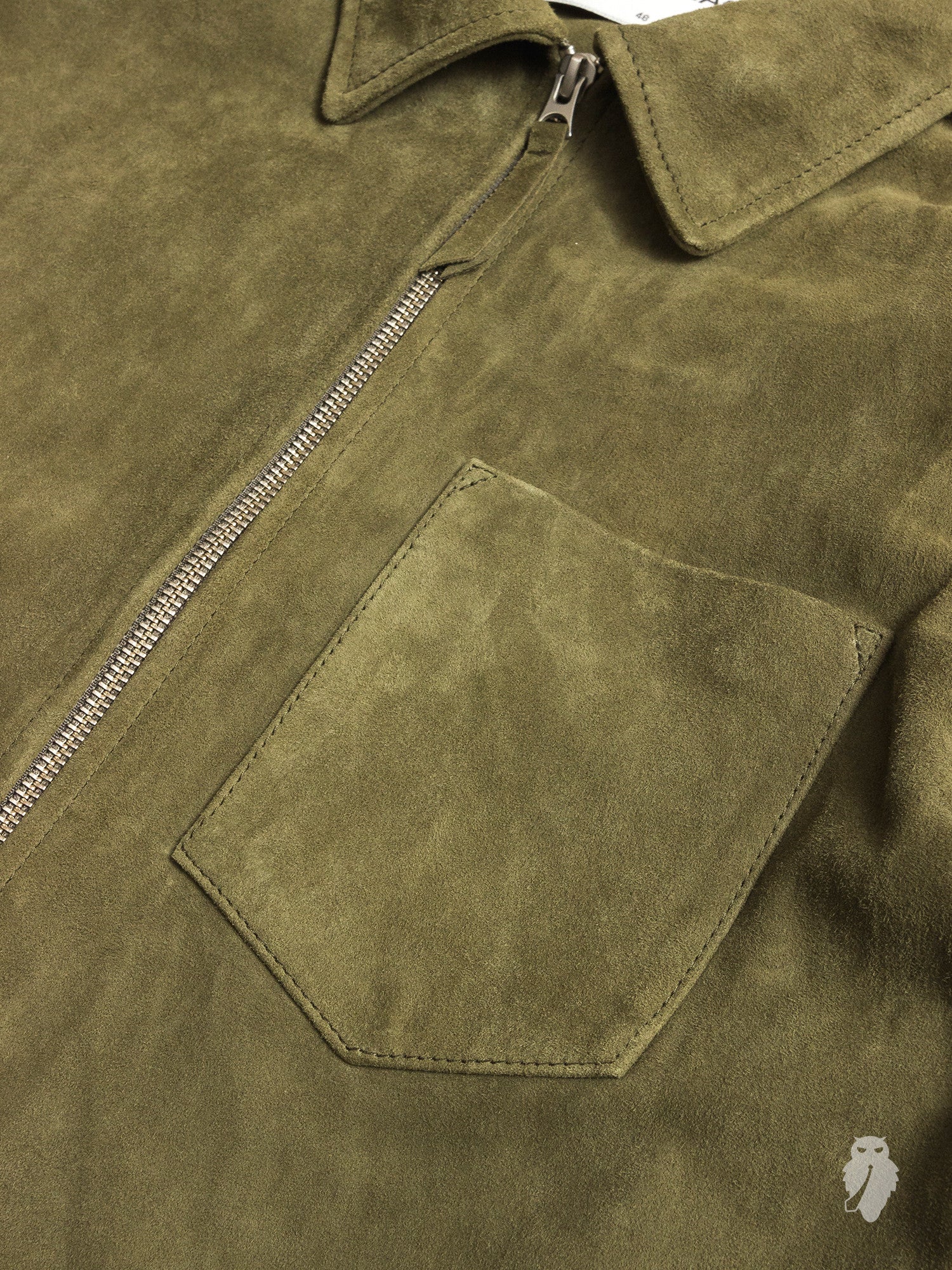 Suede Zip Shirt in Birch - Image 4