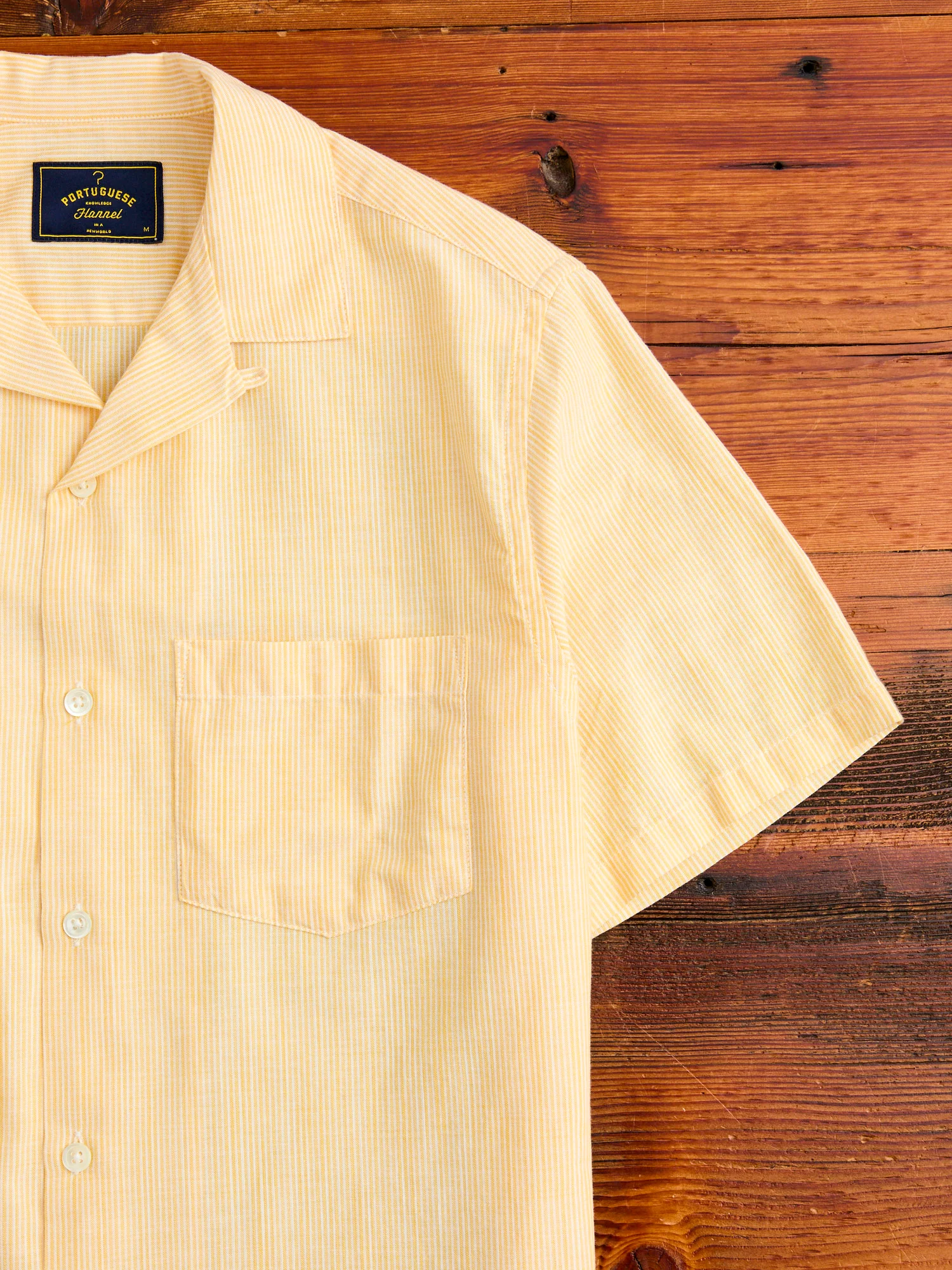 Summer Blend Button-Up Shirt in Yellow - Image 4