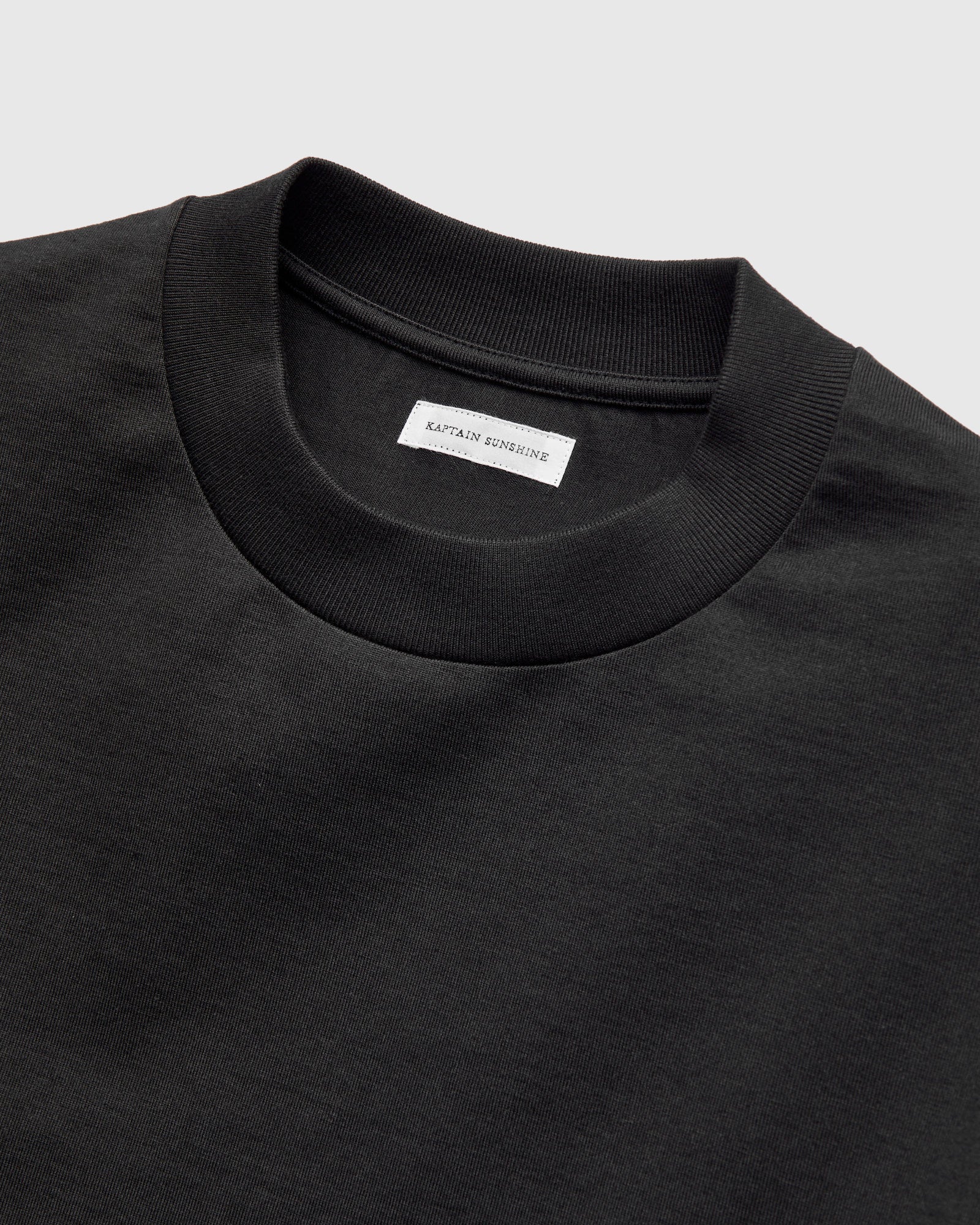 Suvin Supima Cotton Half Sleeve T-Shirt in Ink Black - Image 3