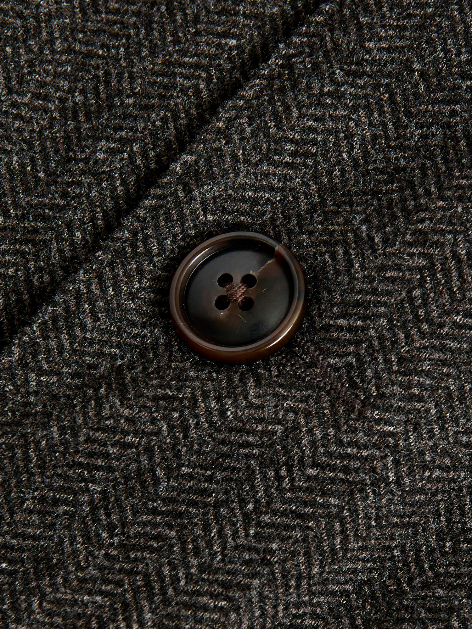 Tailored Sack Jacket in Brown Herringbone - Image 6