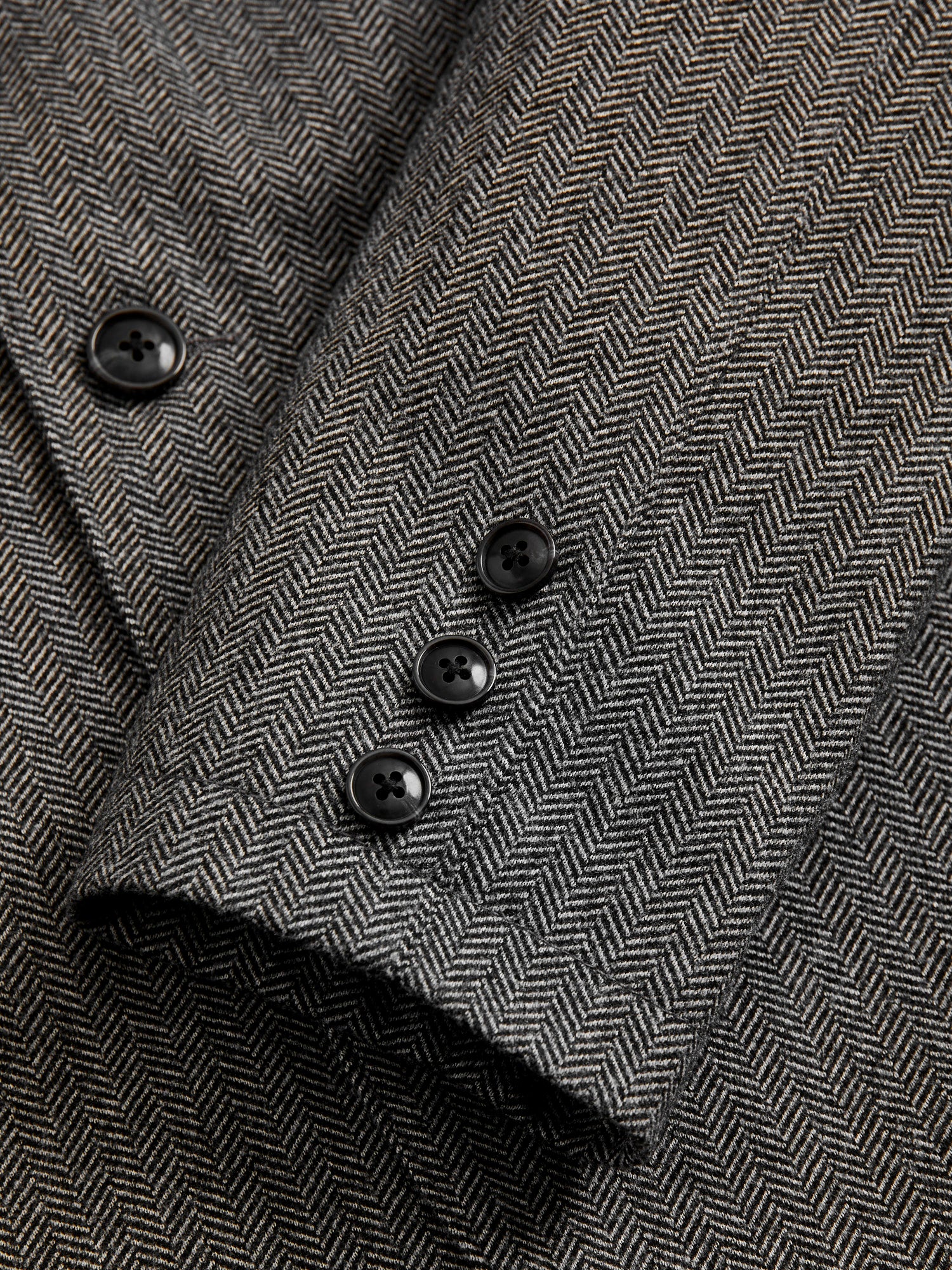 Tailored Sack Jacket in White Herringbone - Image 10