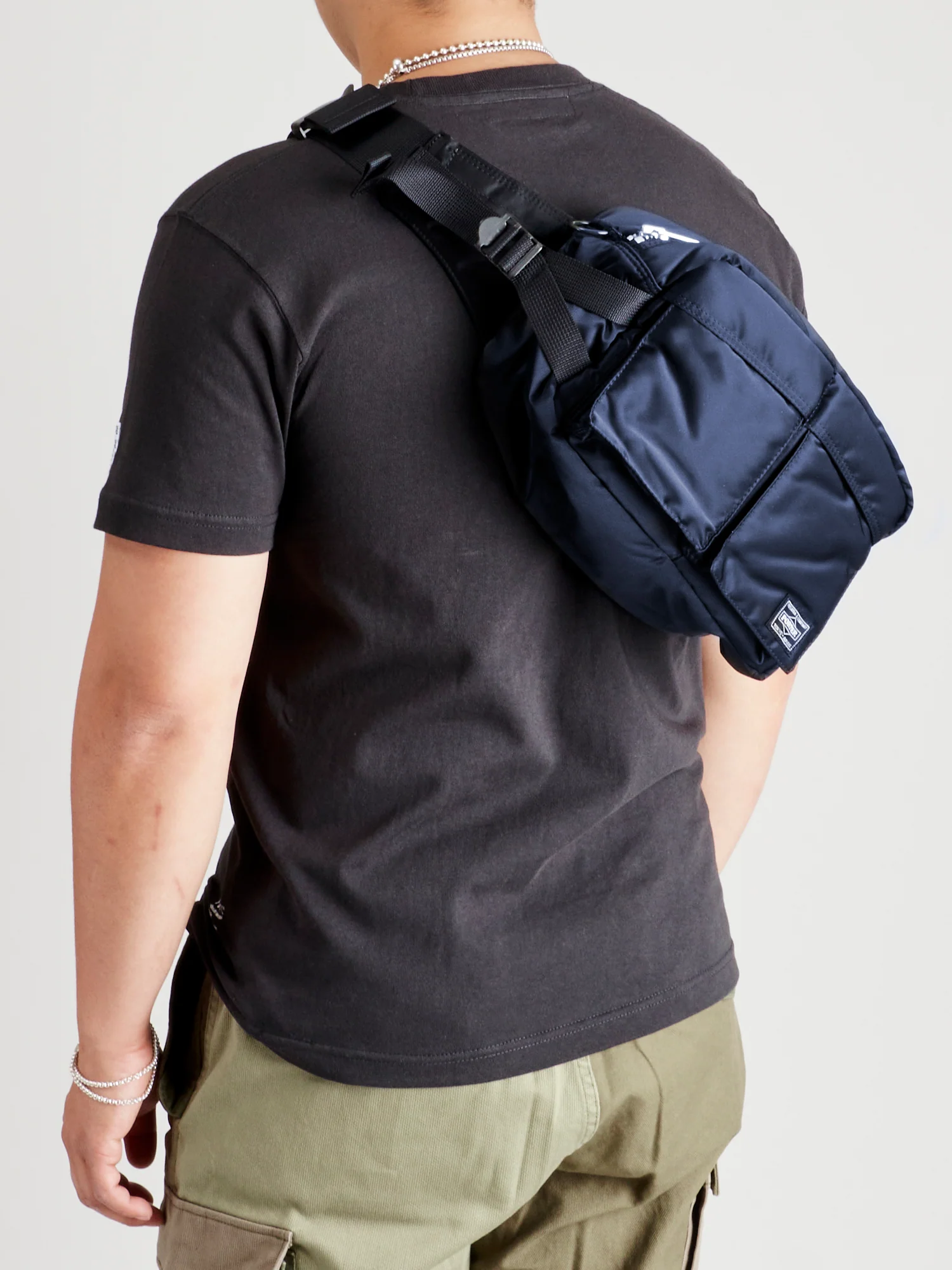 "Tanker" 2-Way Waist Bag in Iron Blue - Image 2