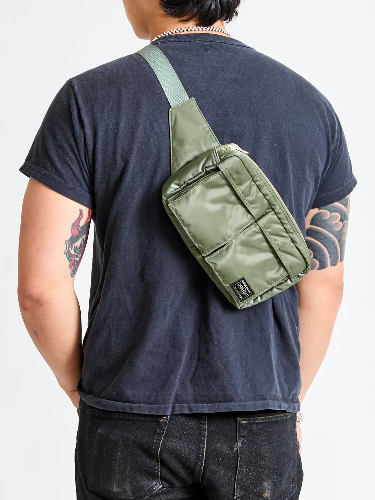 "Tanker" Waist Bag in Sage Green - Image 2