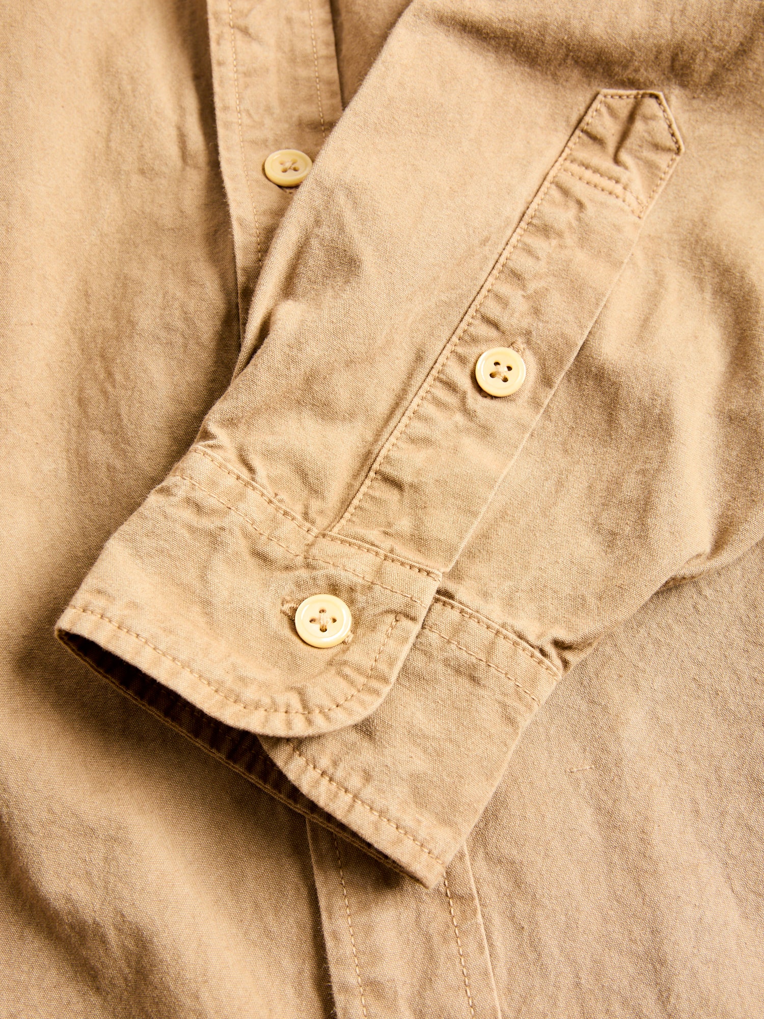 Tassa Canvas Button-Down Shirt in Coffee - Image 7