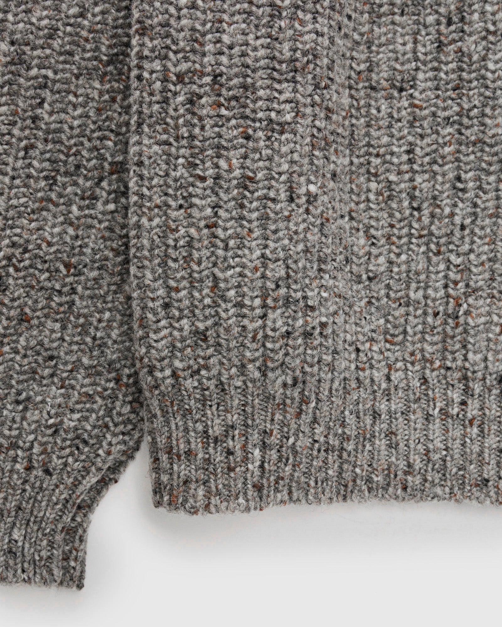 "Taste Of The Future" Wool Knit Sweater in Greymix - Image 5