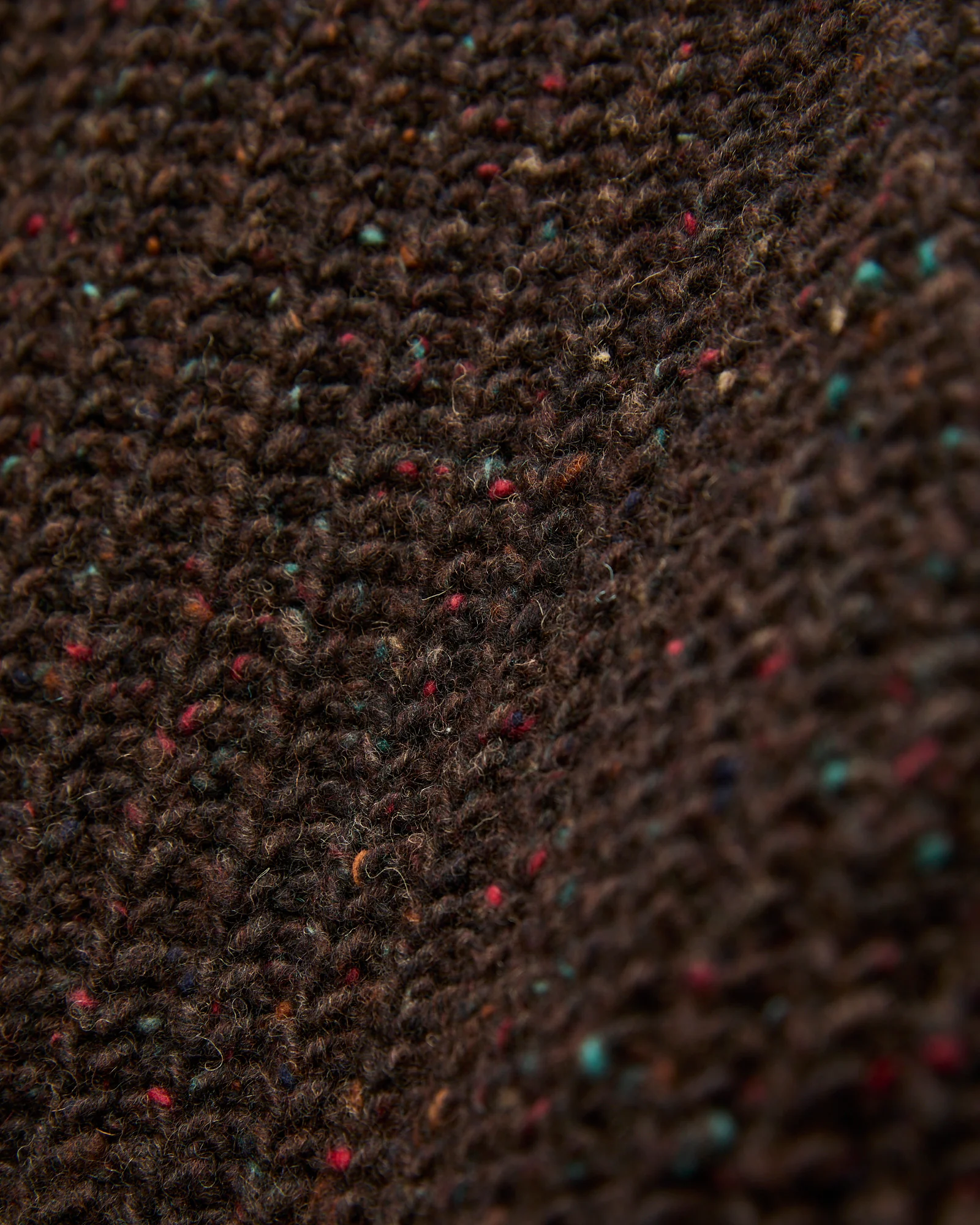 "Taste Of The Future" Wool Knit Sweater in Mystery Brown - Image 2