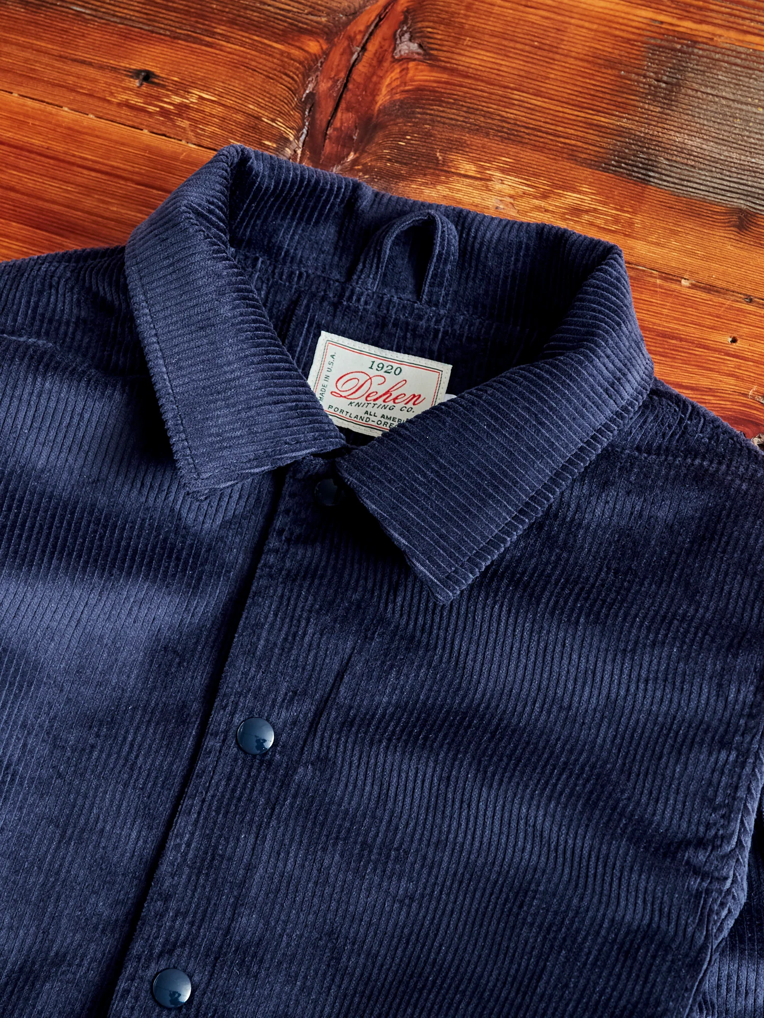 Team Jacket in Navy Corduroy - Image 3