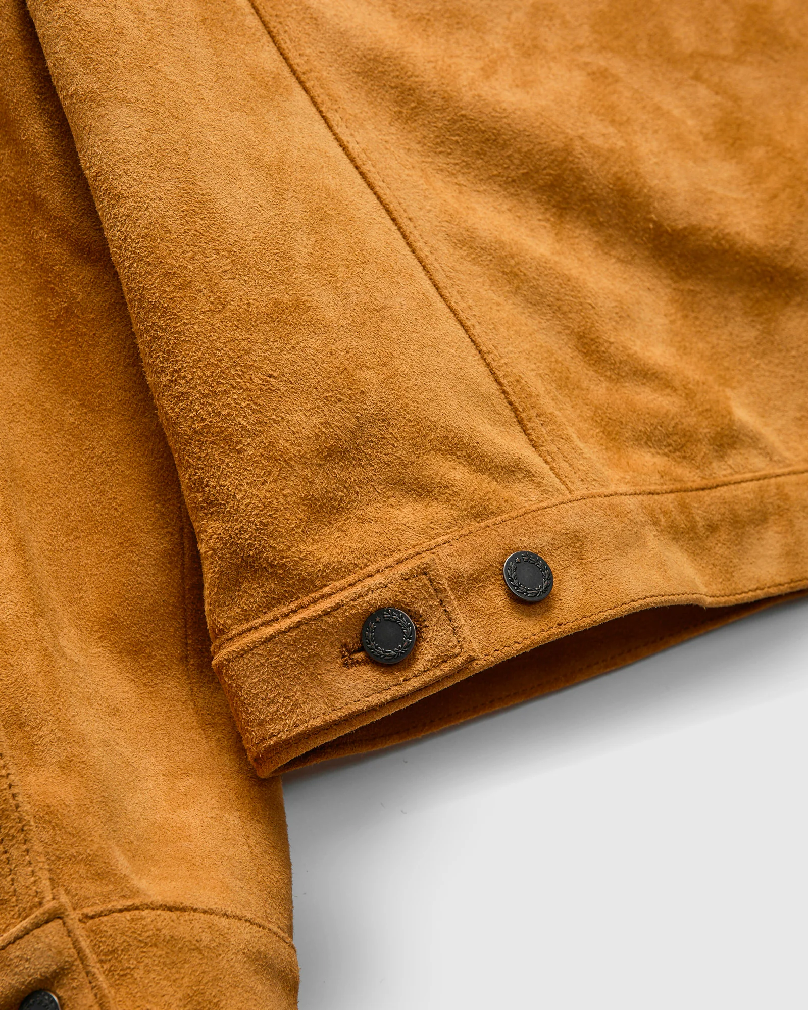 "The Boxer" Horsehide Suede Jacket in Beige - Image 10