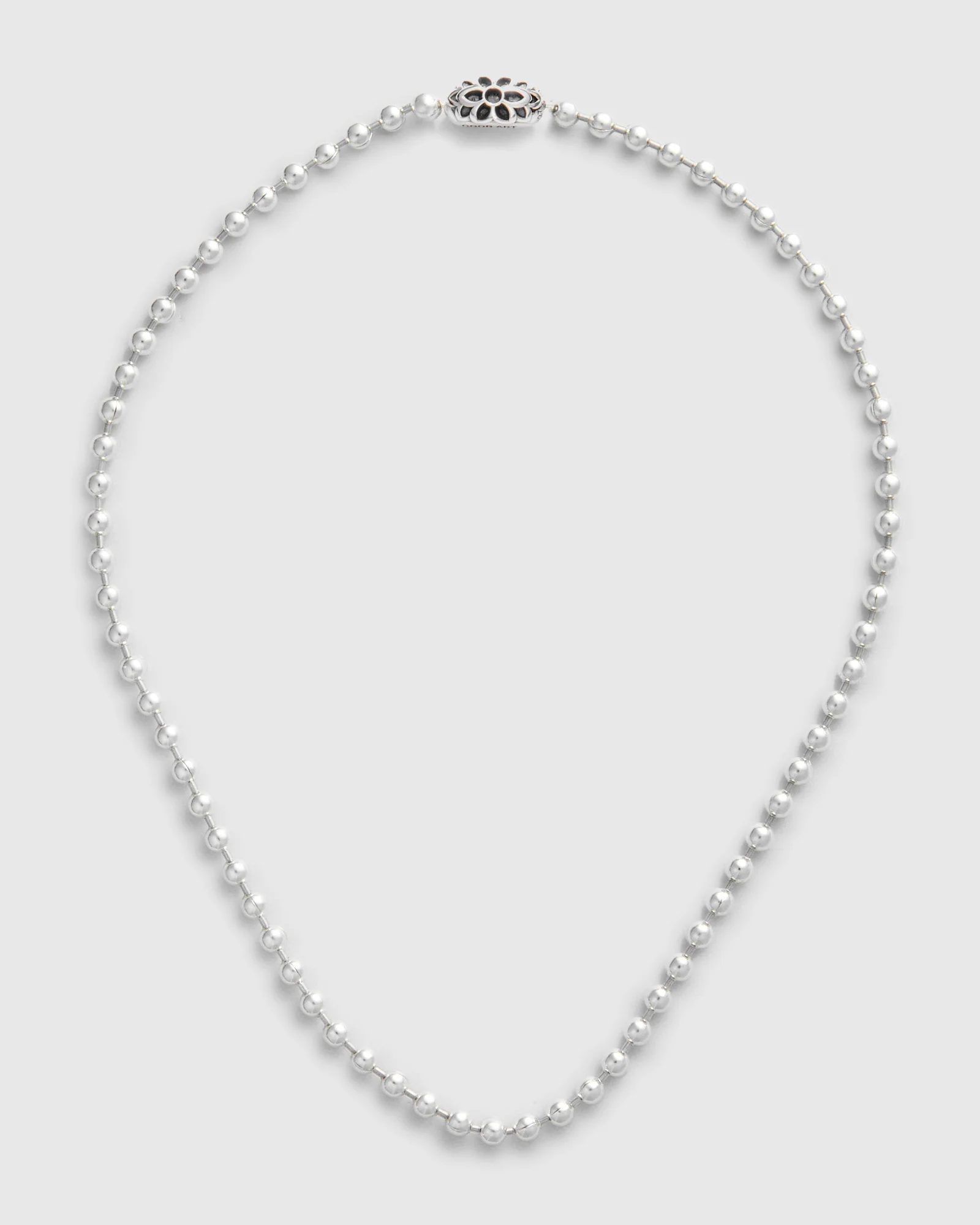 Triple Cutout Poplock Necklace in Sterling Silver - Image 2