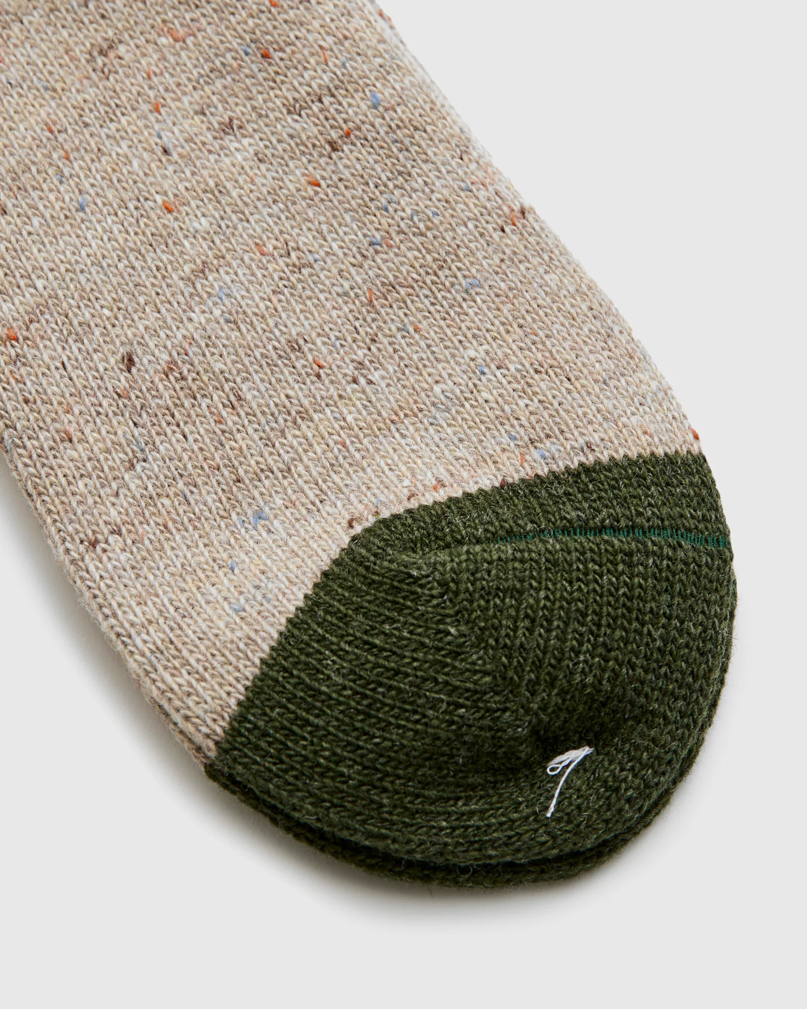 Tweed Nep Crew Sock in Beige - Image 3
