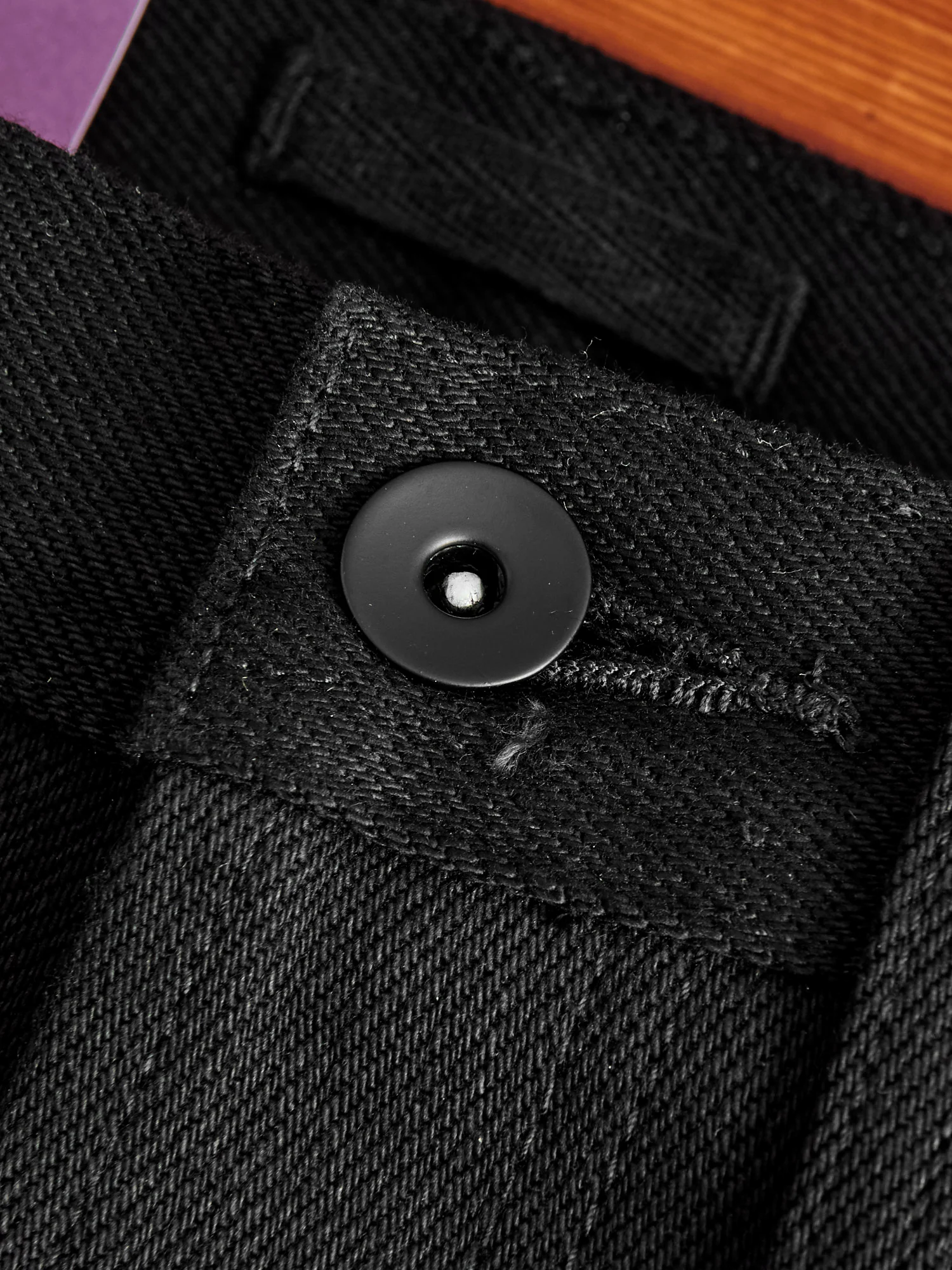 UB642 Heavyweight Solid Black 21oz Selvedge Denim - Relaxed Tapered Fit - Image 8