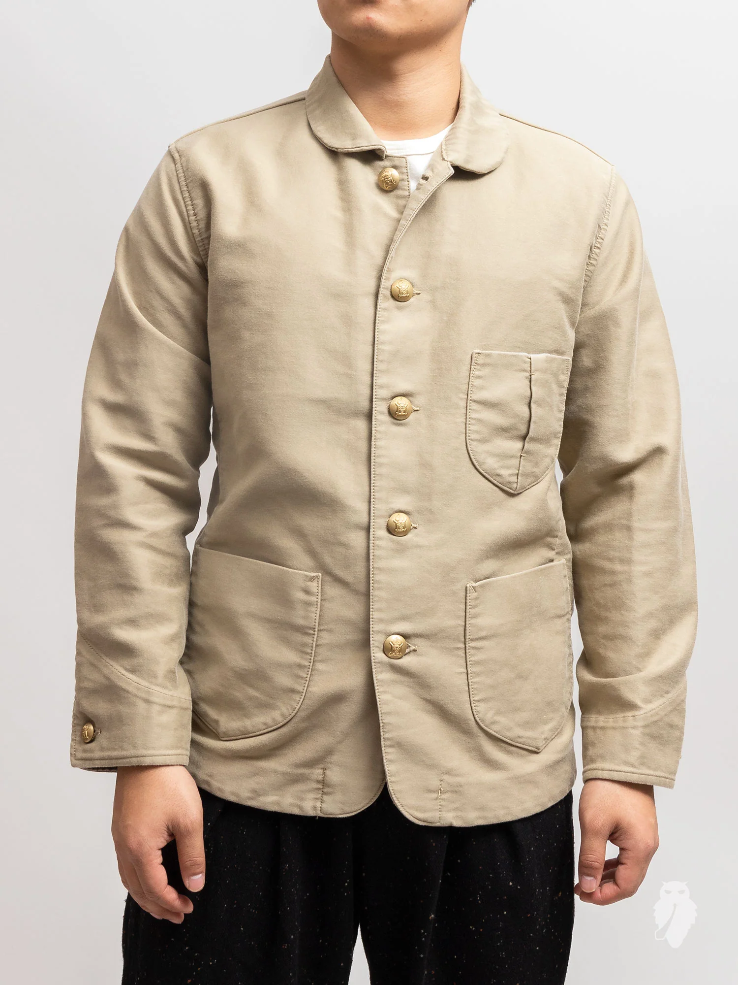 Urchin Coverall Jacket in Beige - Image 3