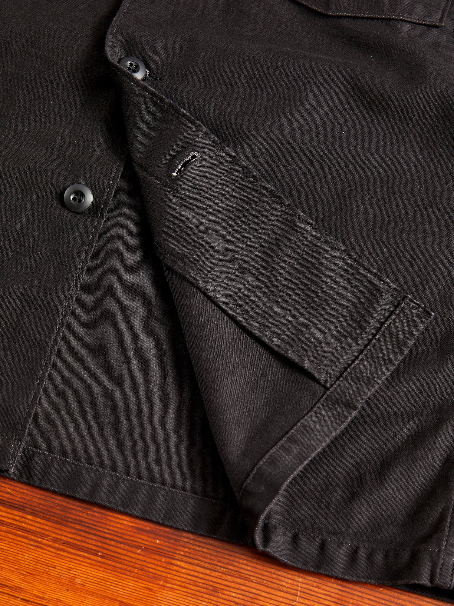 US Army Fatigue Shirt in Black Stone - Image 7