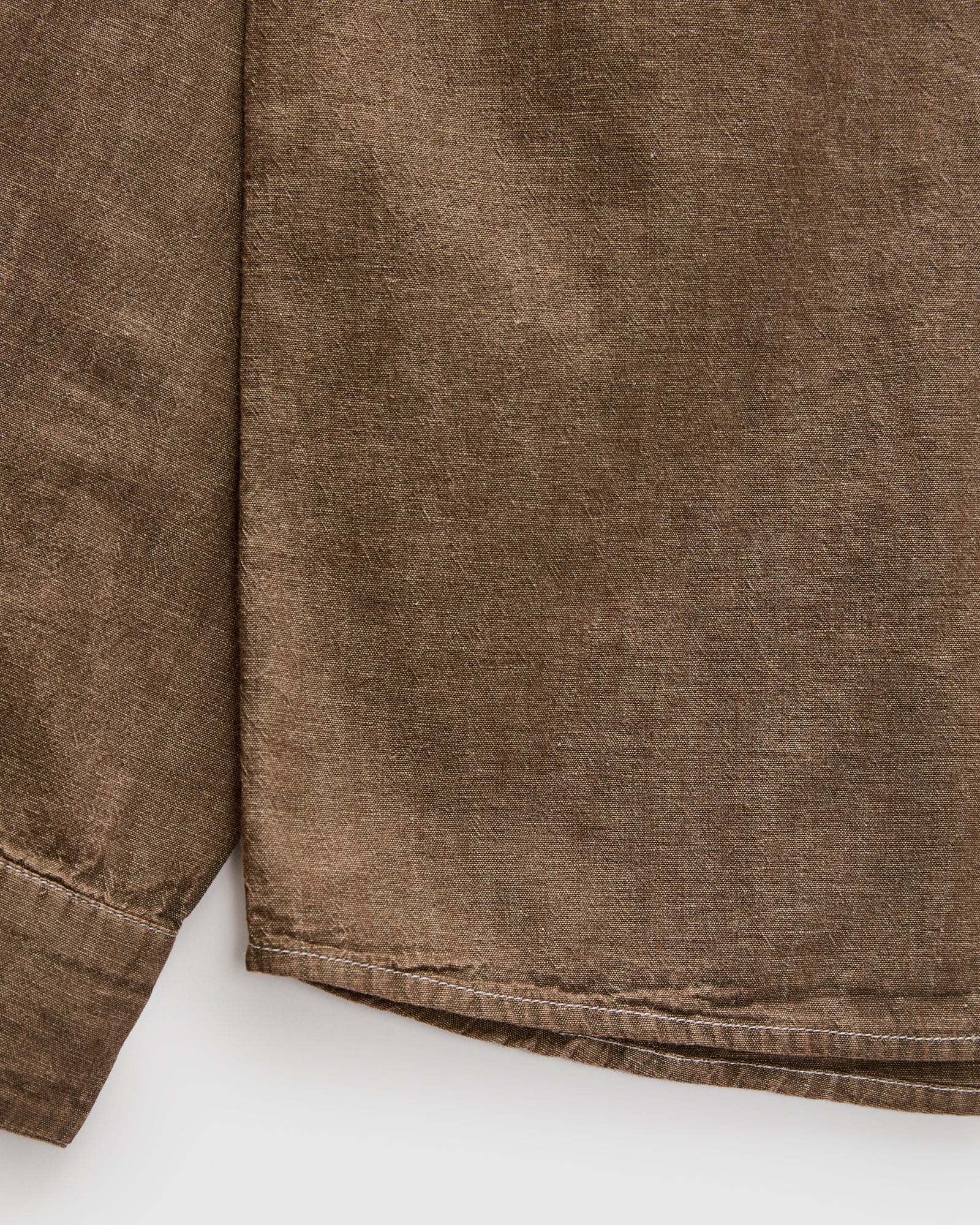 Utility Shirt in Brown Chambray - Image 6