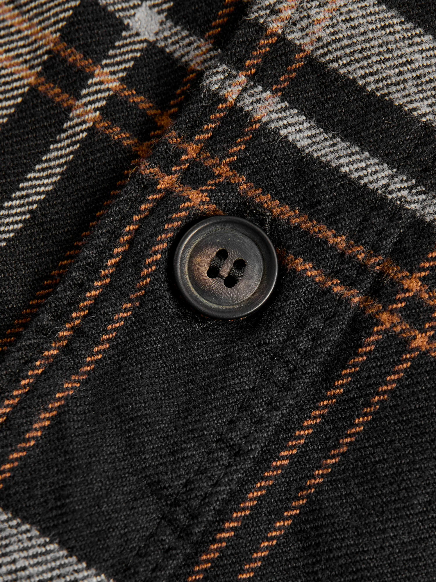 Utility Work Shirt in Black Plaid - Image 5