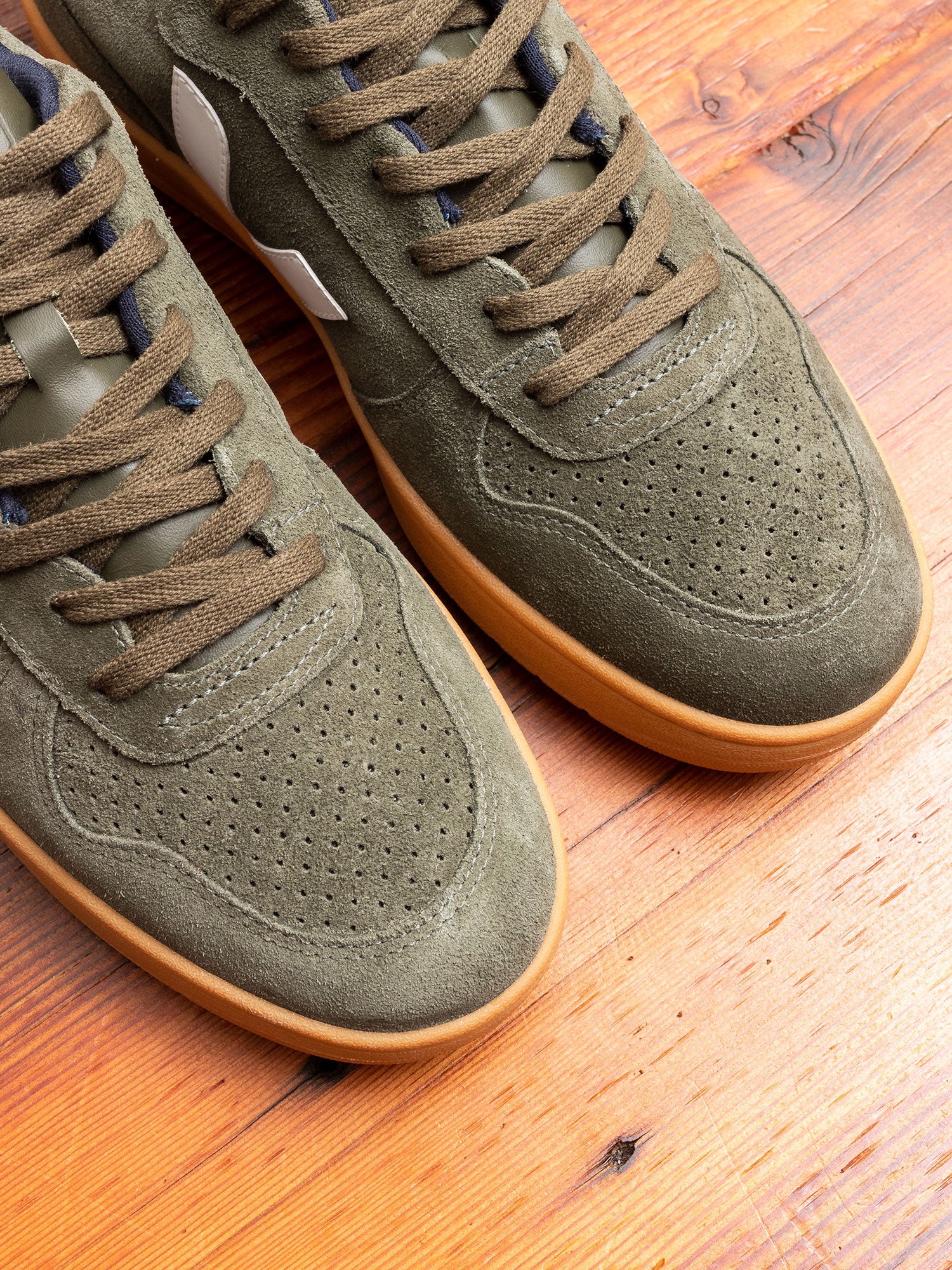 V-10 Gum Sole Sneaker in Mud Suede - Image 3