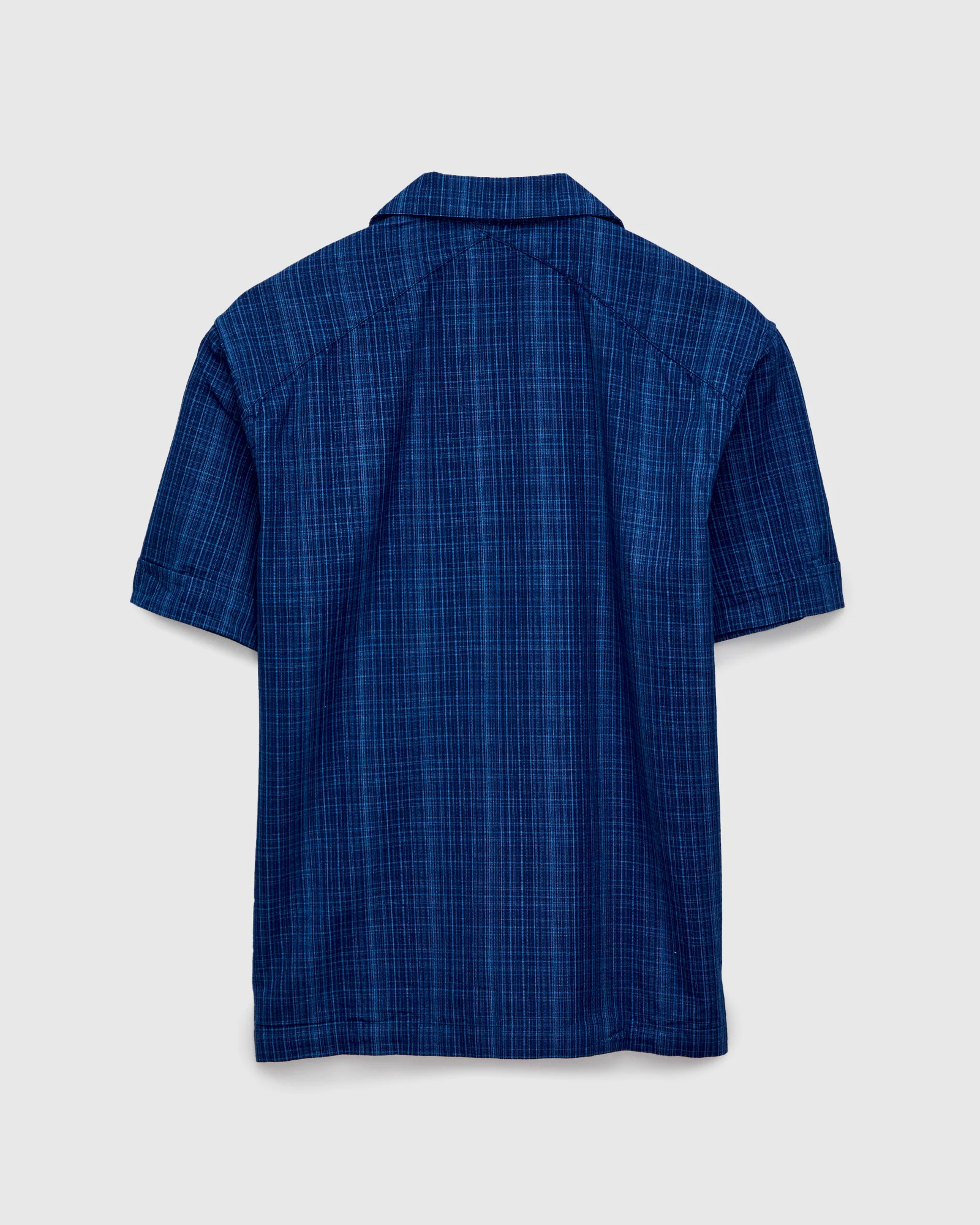 Vacation Shirt in Indigo Microcheck - Image 2