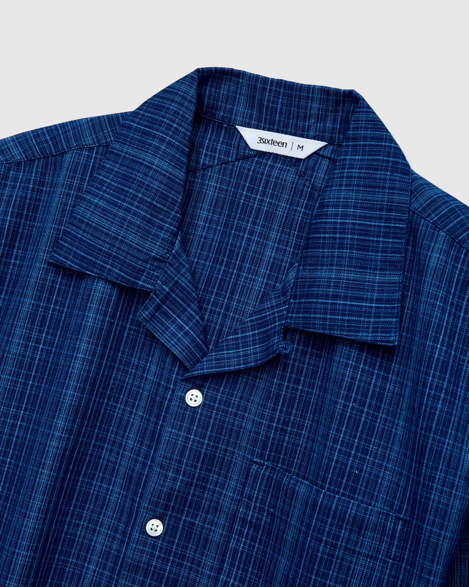 Vacation Shirt in Indigo Microcheck - Image 3
