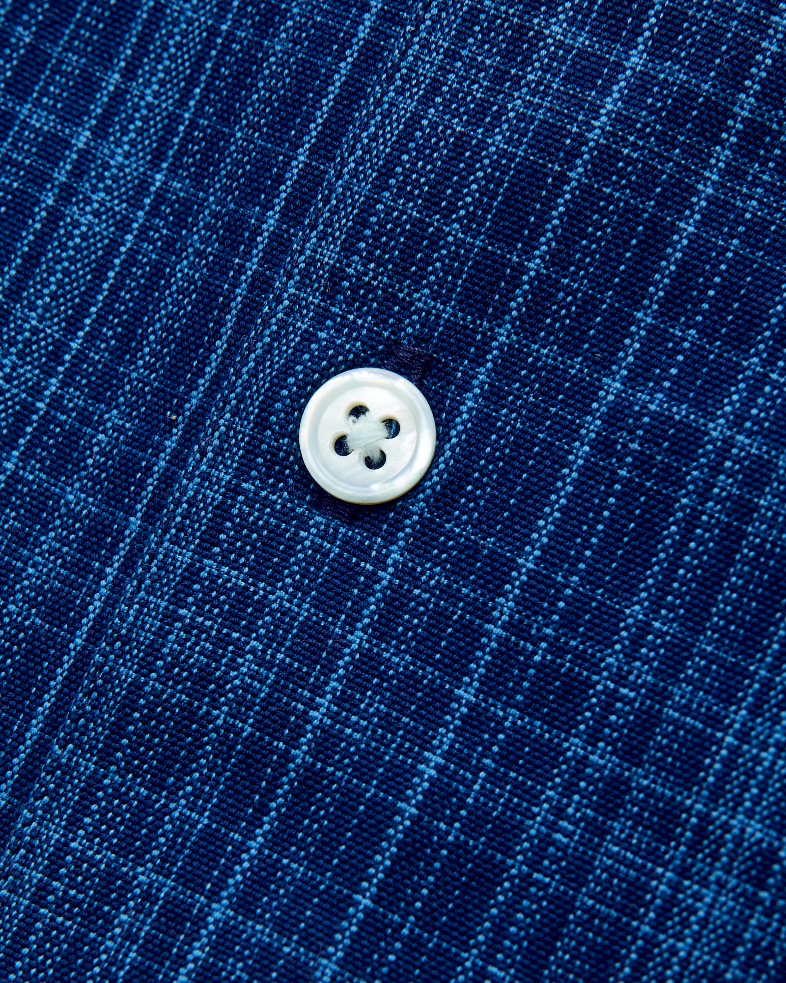 Vacation Shirt in Indigo Microcheck - Image 5