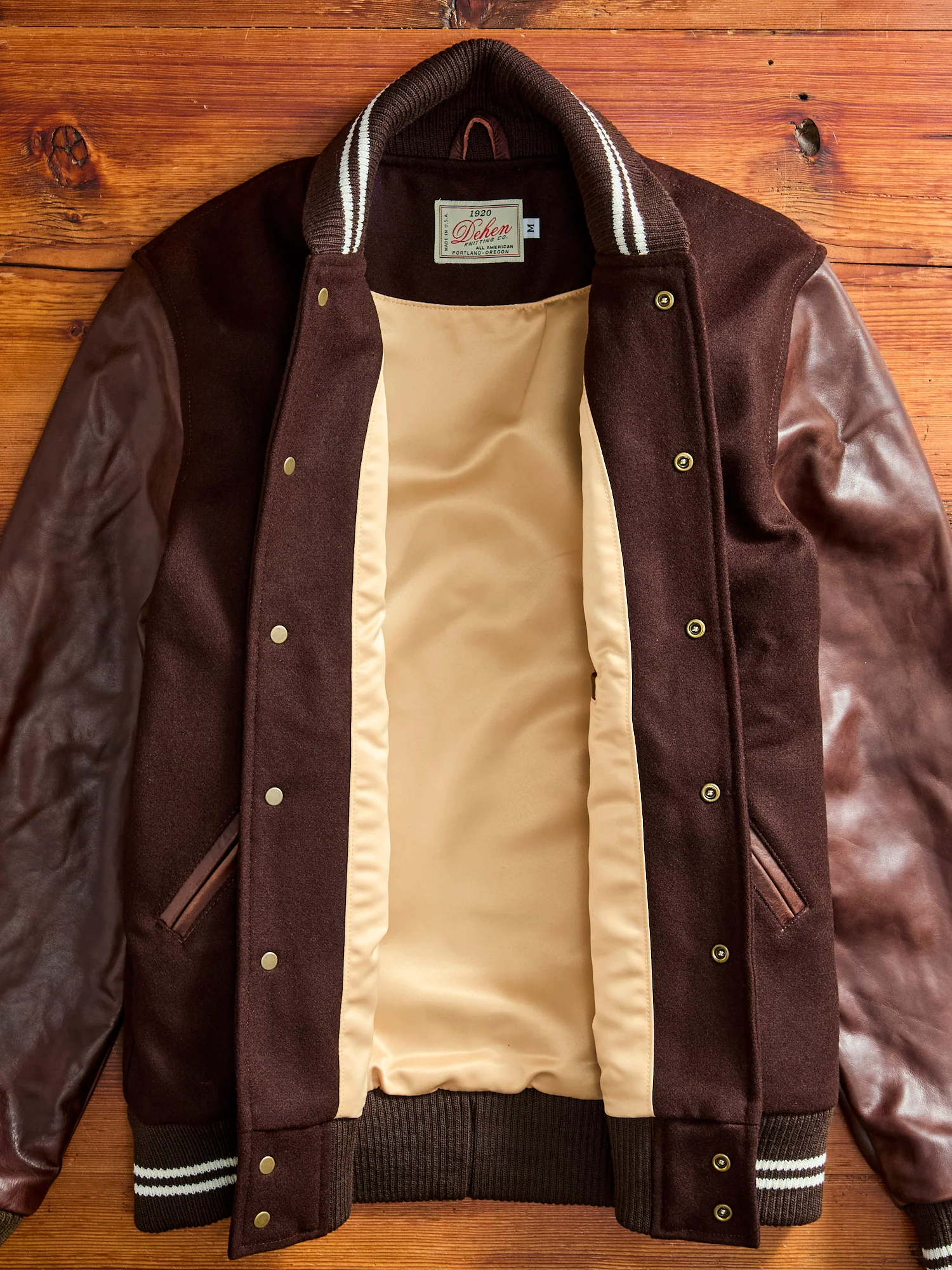 Varsity Jacket in Brown/Brandy - Image 3