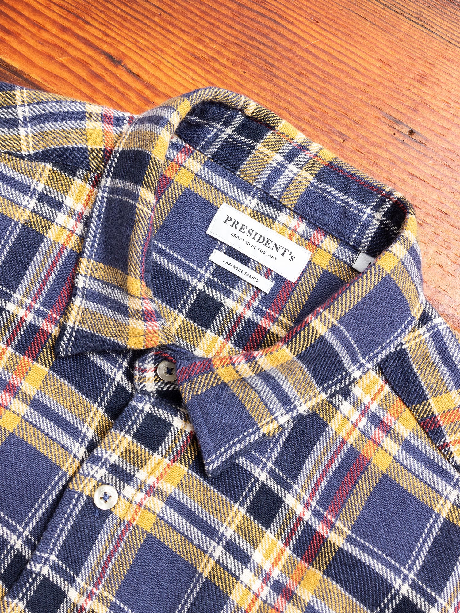 "Vespa P's" Check Flannel in Blue - Image 2