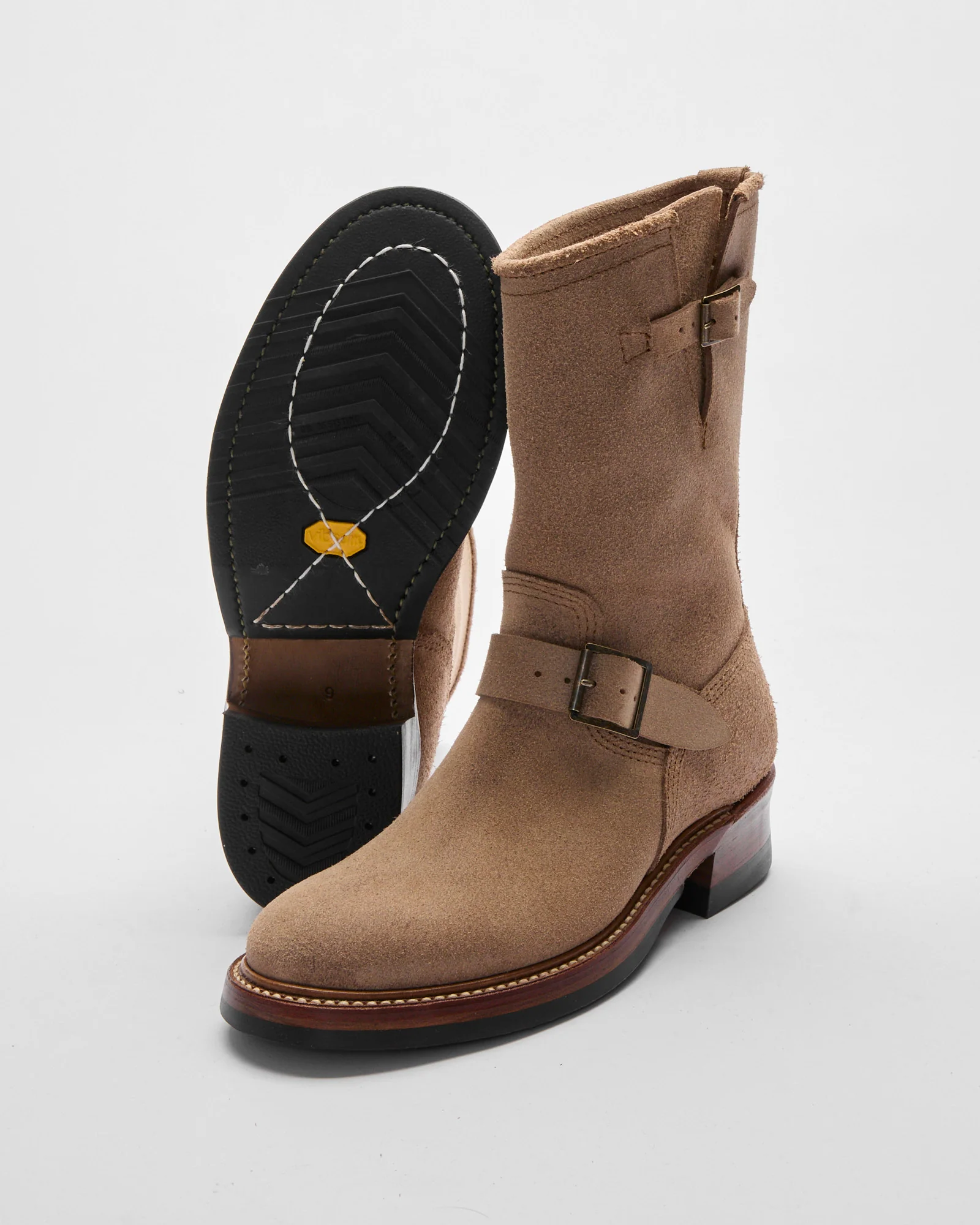 Wabash Engineer Boot in Horween Natural Roughout - Image 2