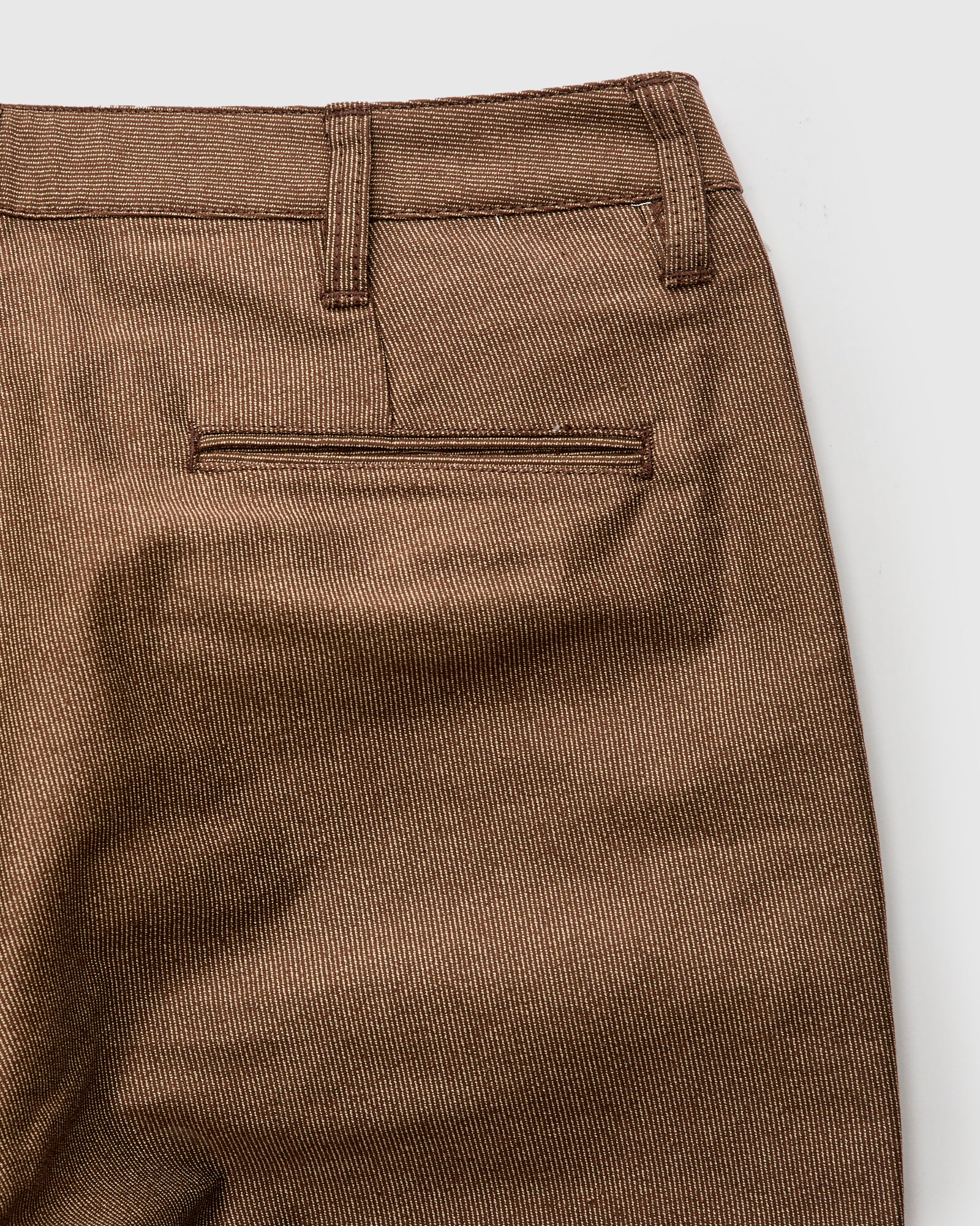 Wabash Stripe Moleskin Chino in Espresso Brown - Image 4