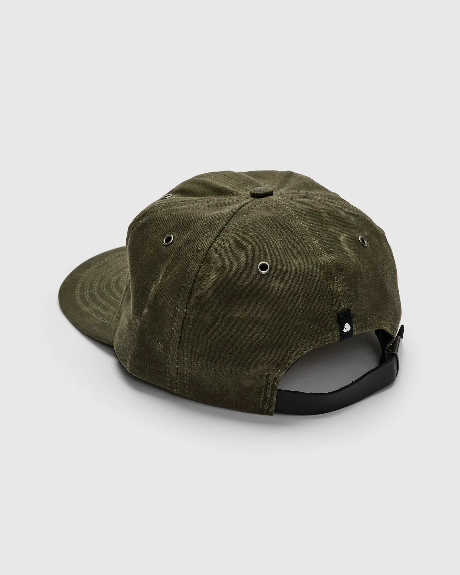 Waxed Canvas Baseball Cap in Olive - Image 2