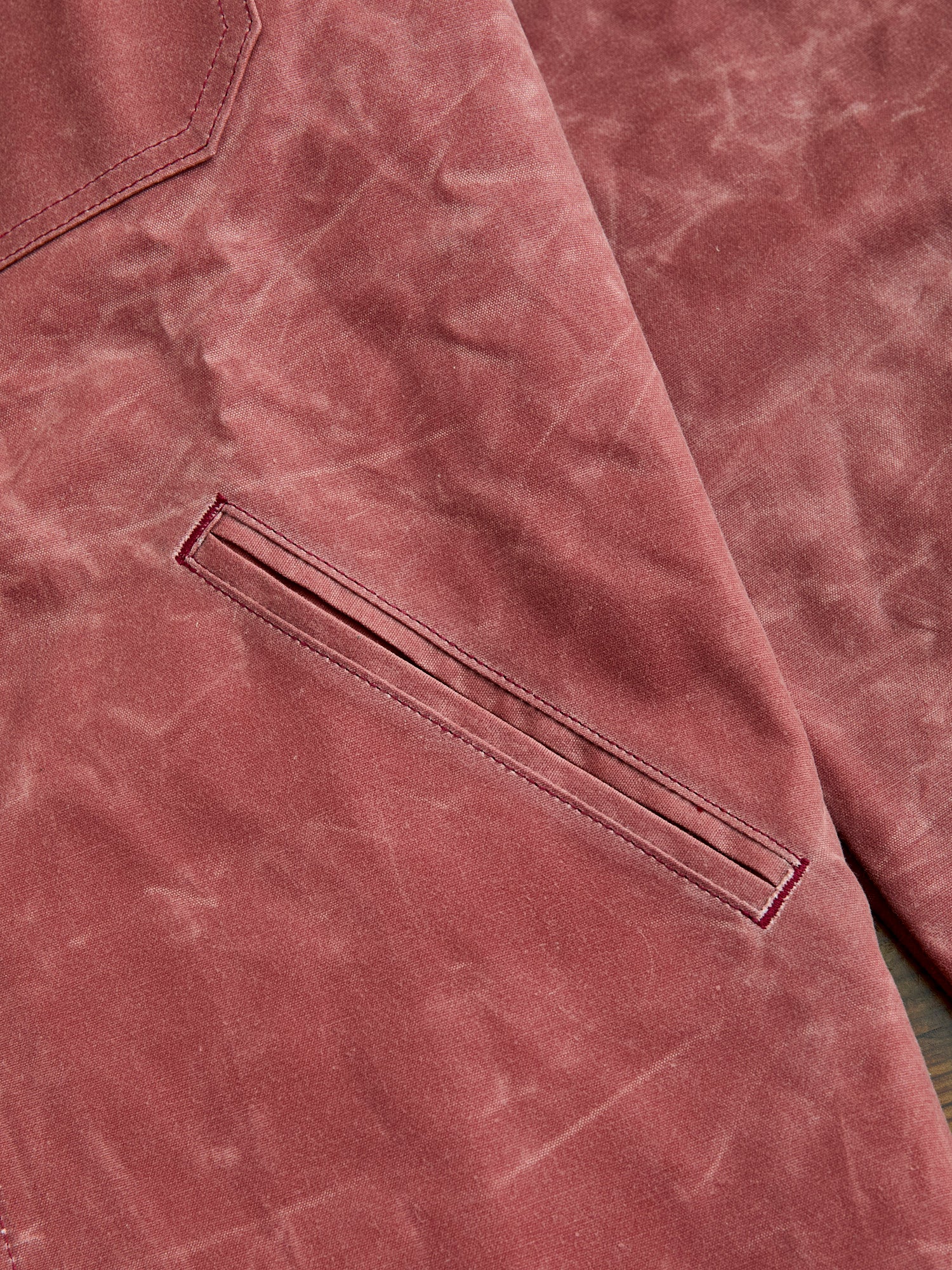 Waxed Canvas Crissman Overshirt in Nautical Red - Image 5