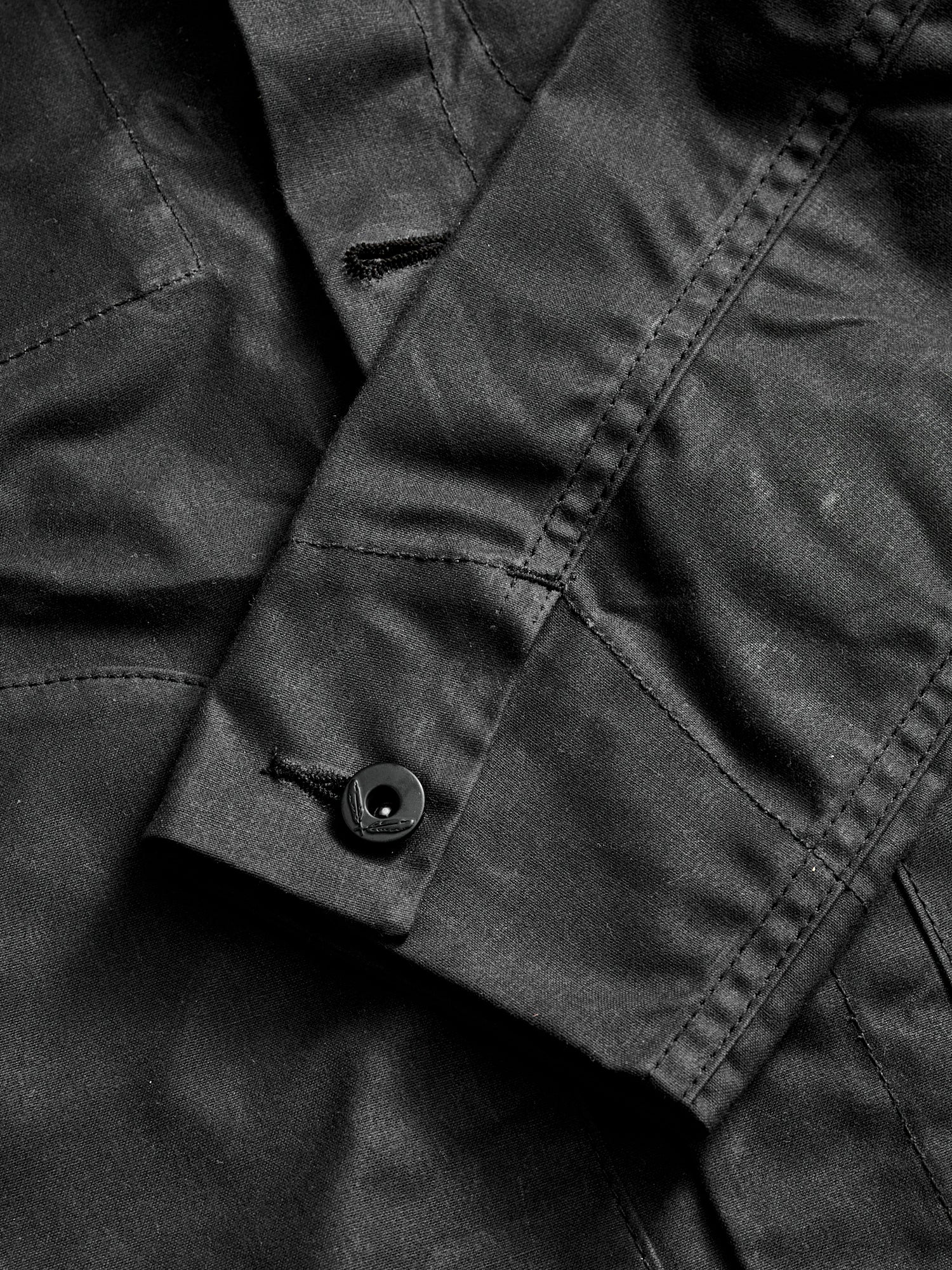 Waxed Canvas Ridgeline Supply Jacket in Black - Image 7