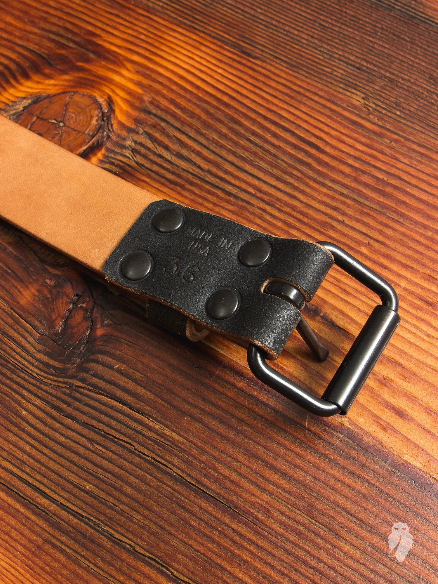 "Wenatchee Belt" in Rough-Out Black Horse Hide - Image 3