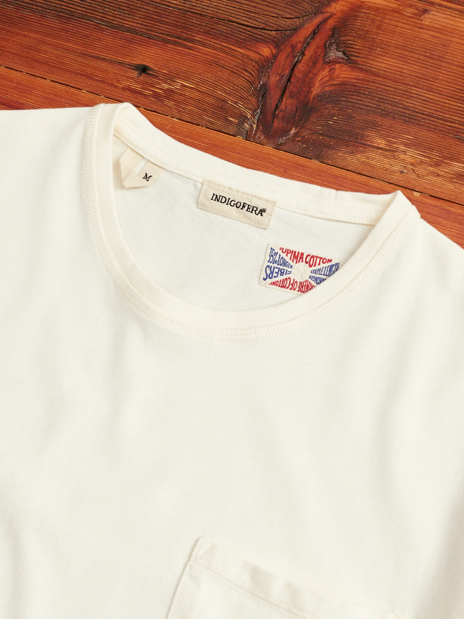 Wilson Pocket T-Shirt in Cocatoo White - Image 2