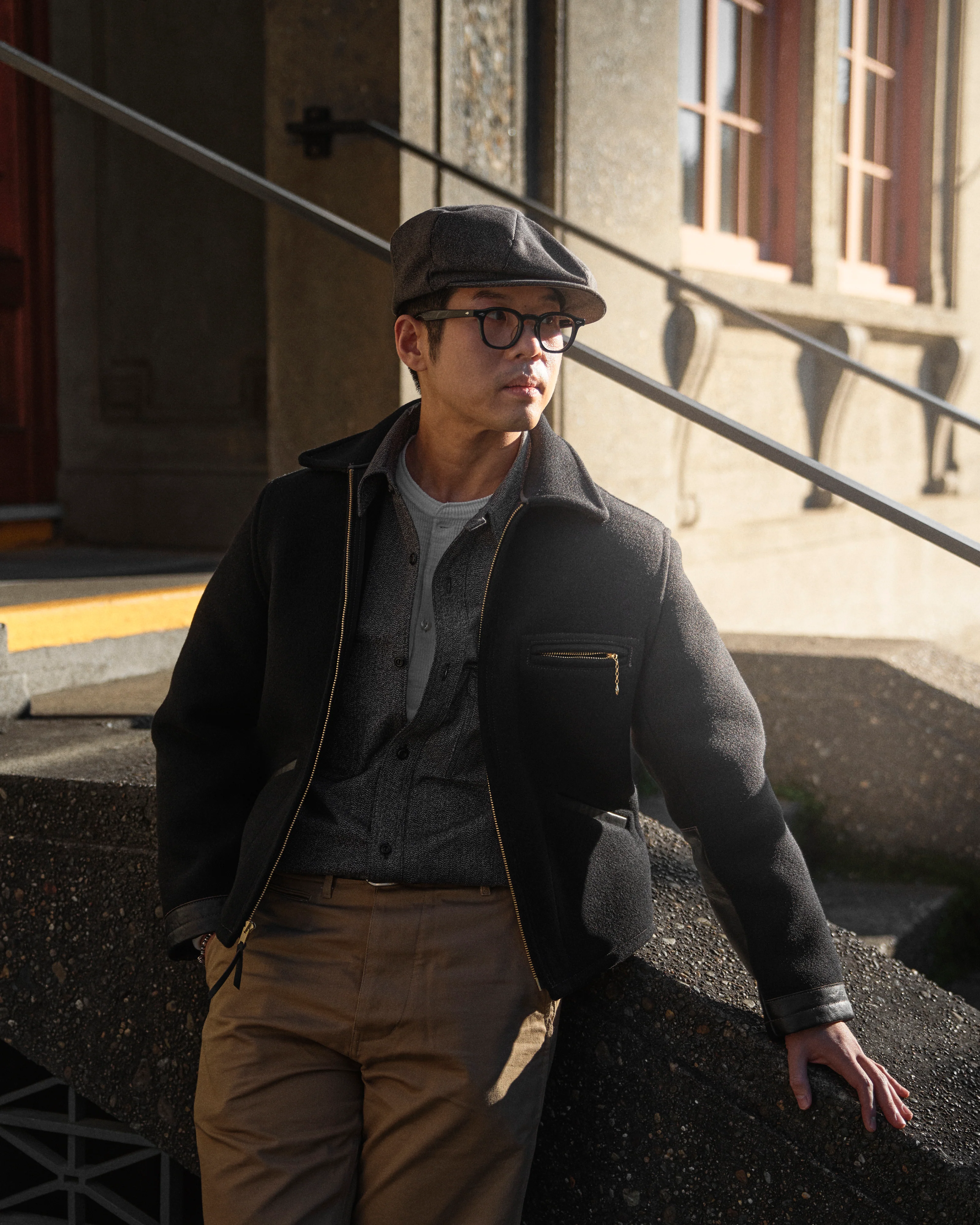 Wool Field Sports Jacket in Black - Image 12