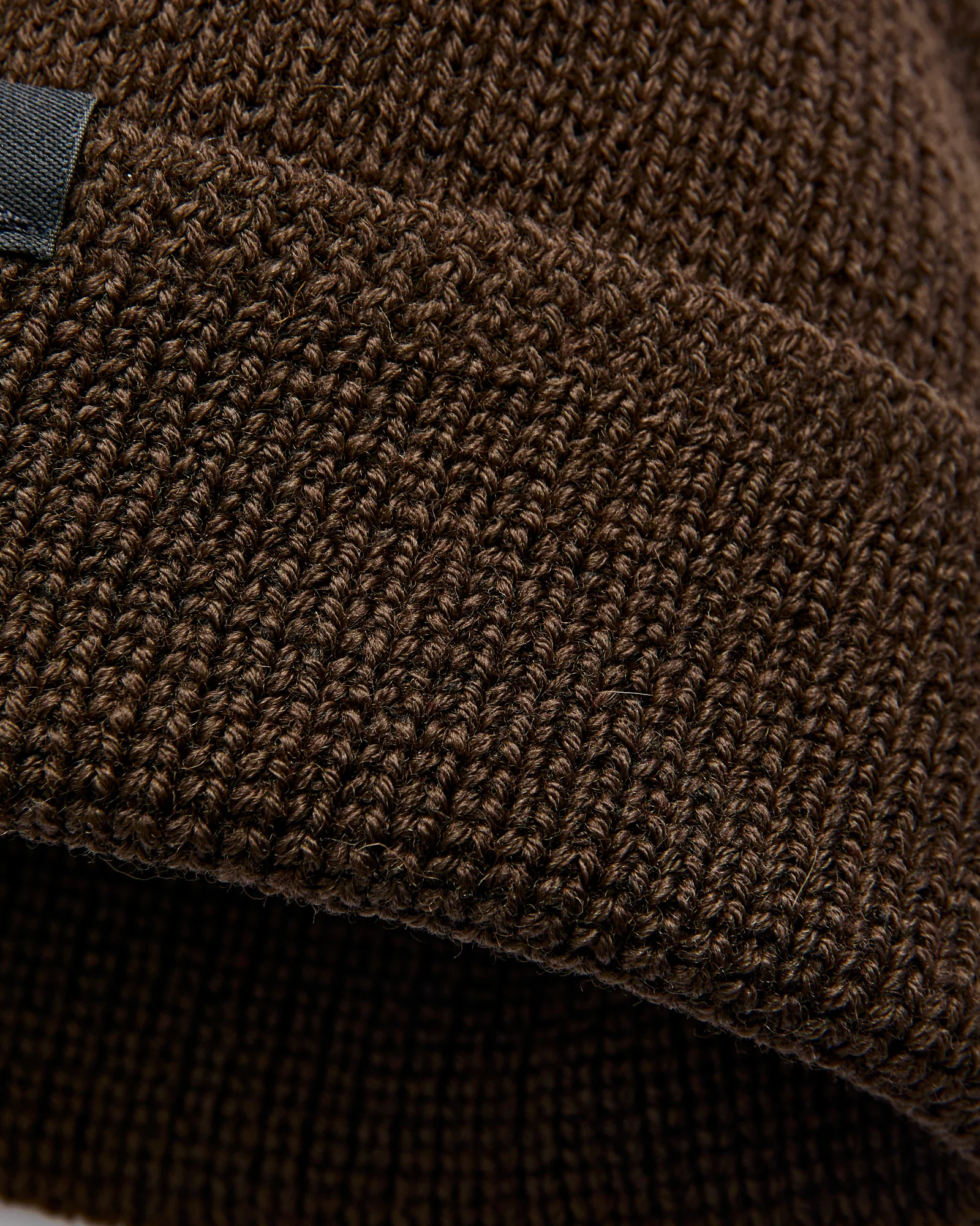 Wool Knit Watch Cap in Brown - Image 2
