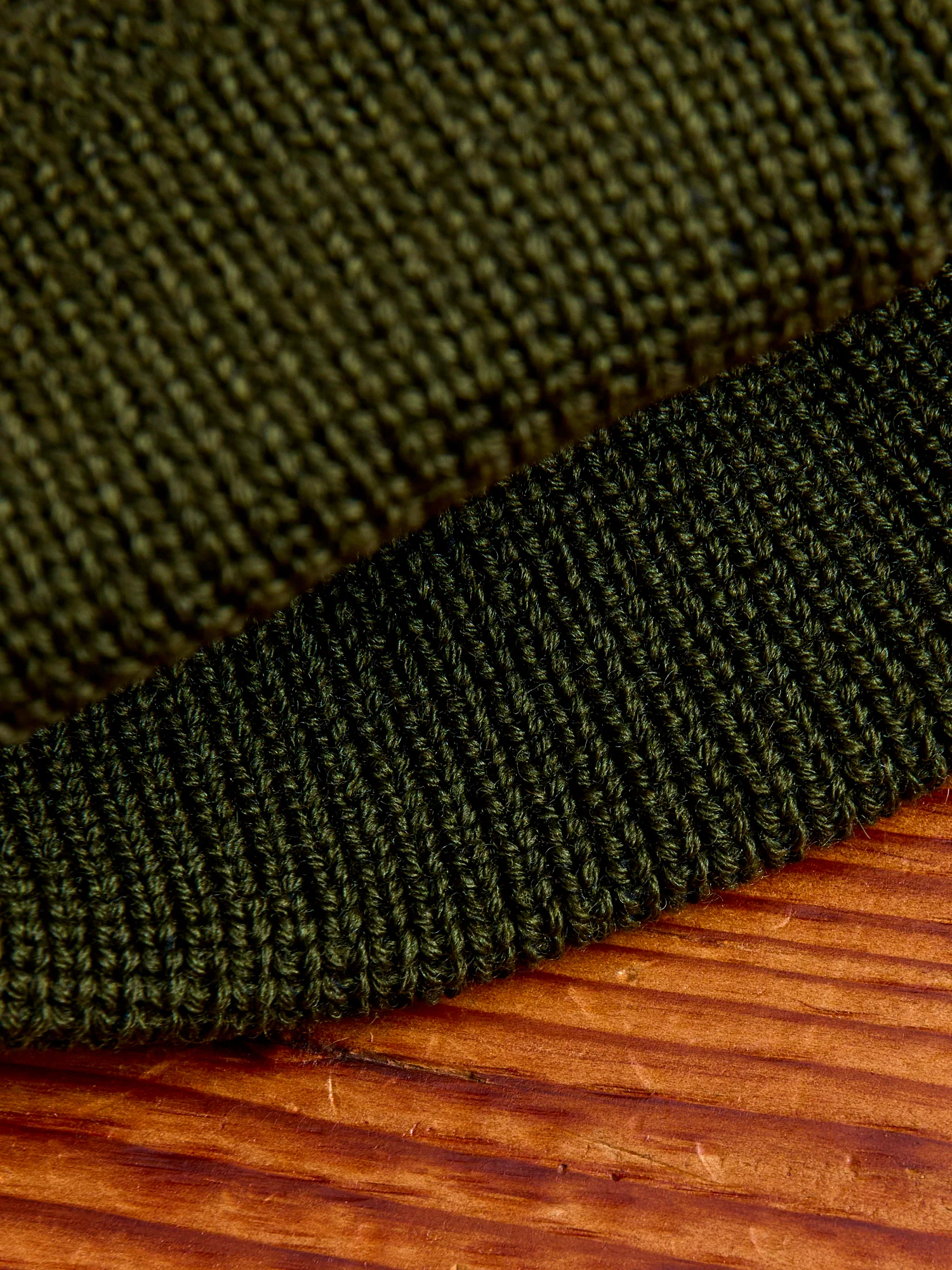 Wool Knit Watch Cap in Loden - Image 2