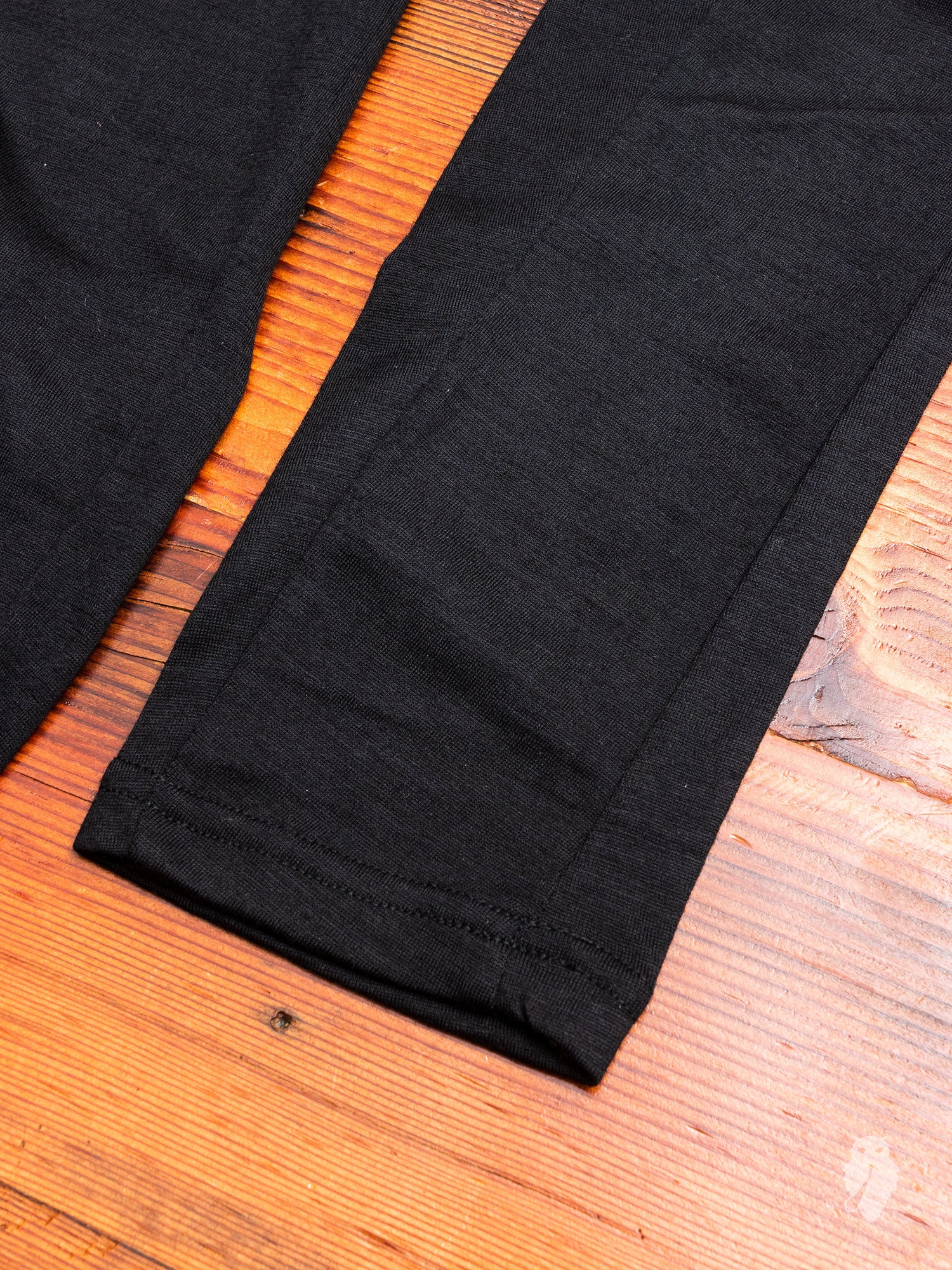Wool Long Sleeve T-Shirt in Black - Image 4