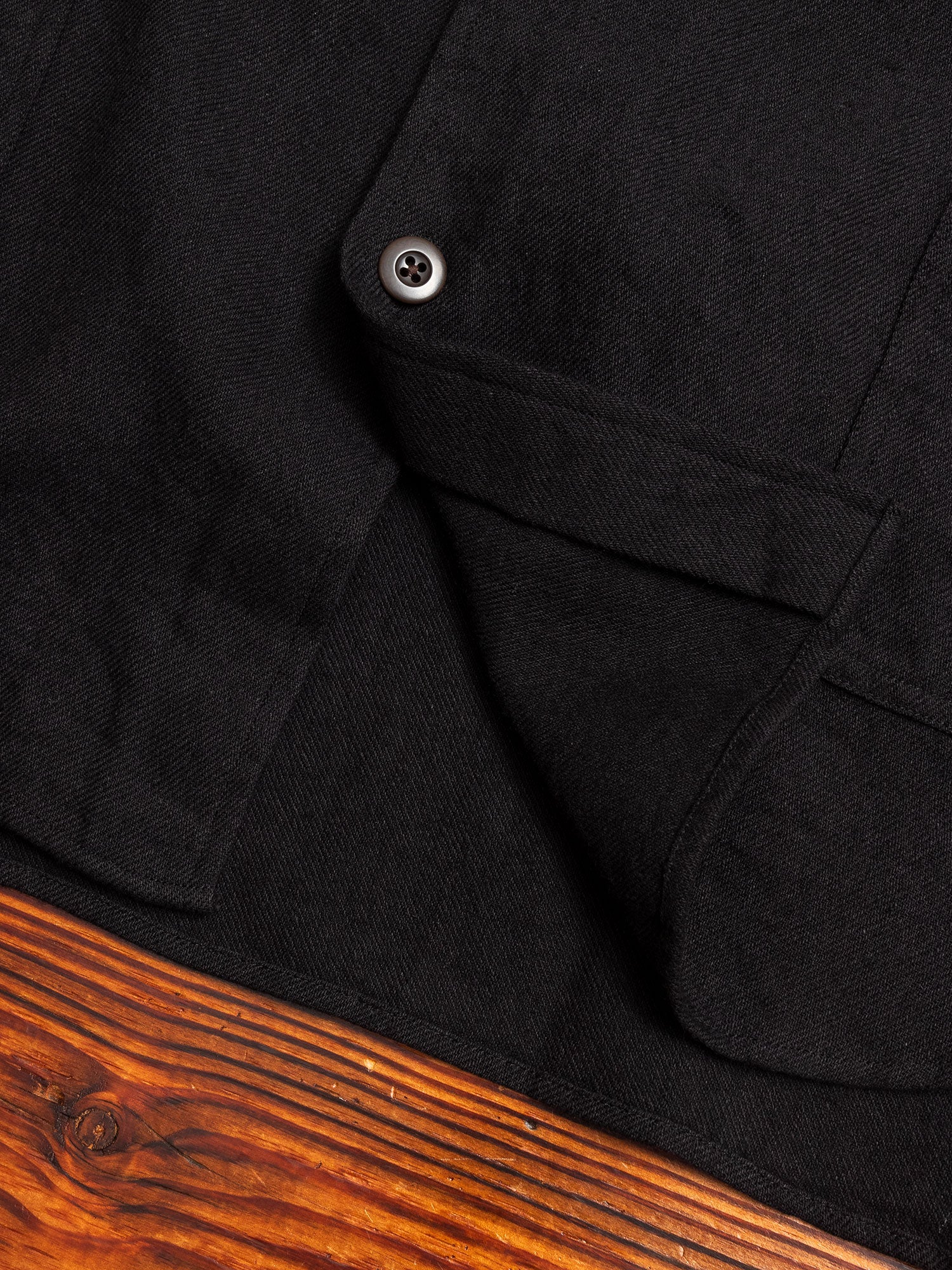 Wool Shirt Jacket in Black - Image 7