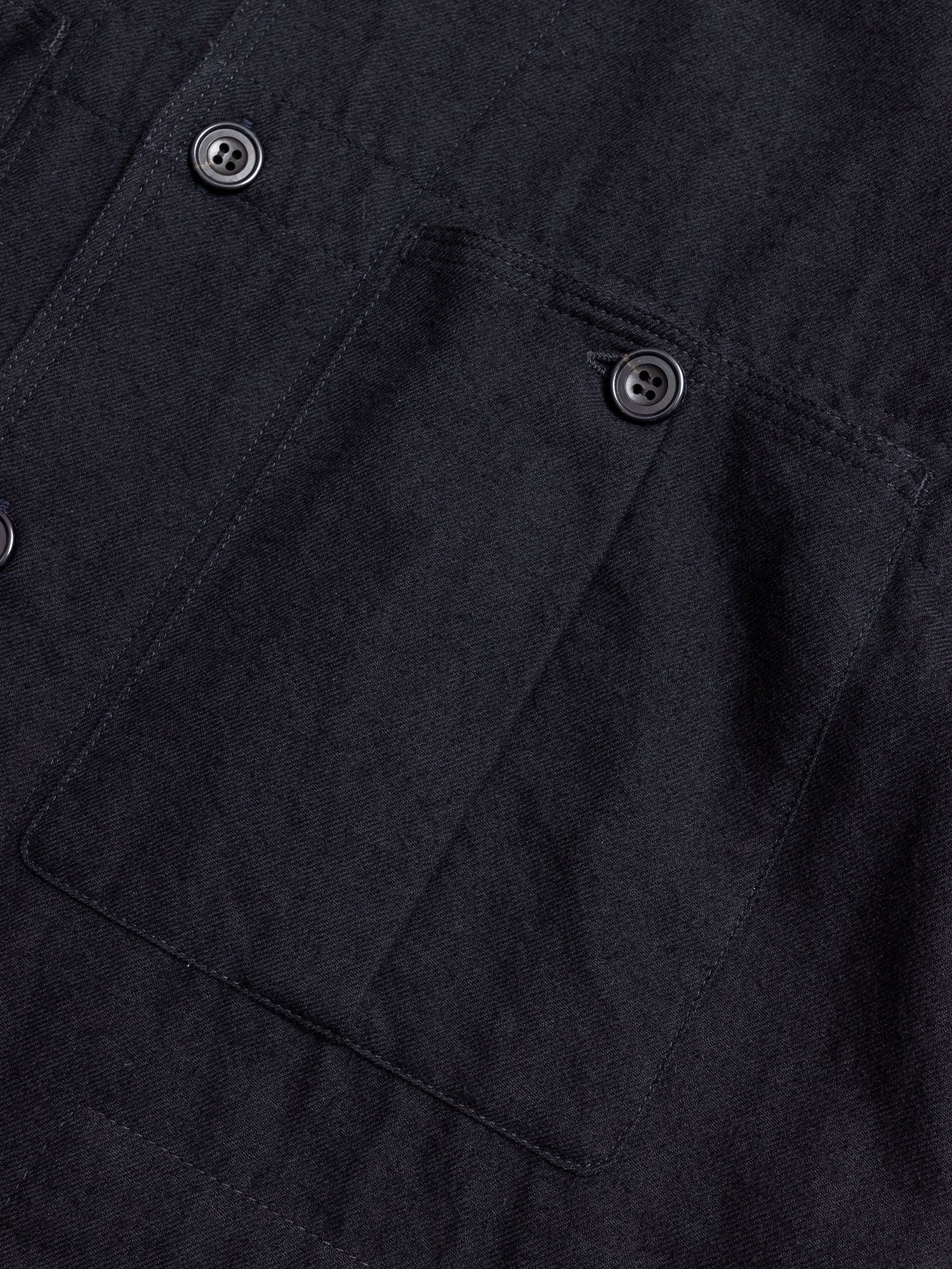 Wool Shirt Jacket in Dark Navy - Image 3
