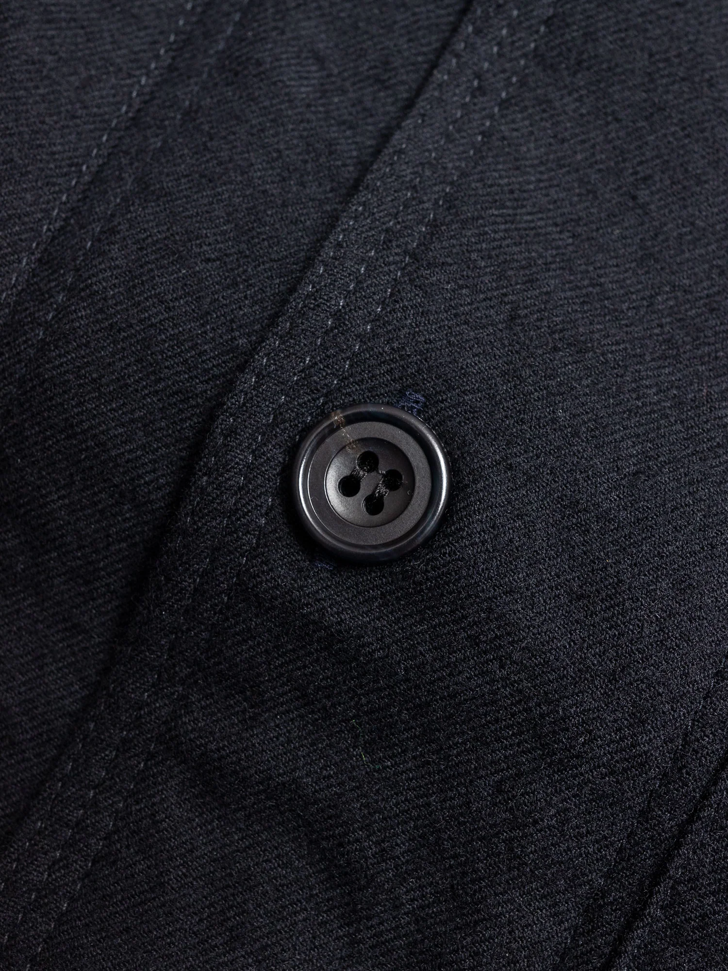 Wool Shirt Jacket in Dark Navy - Image 4