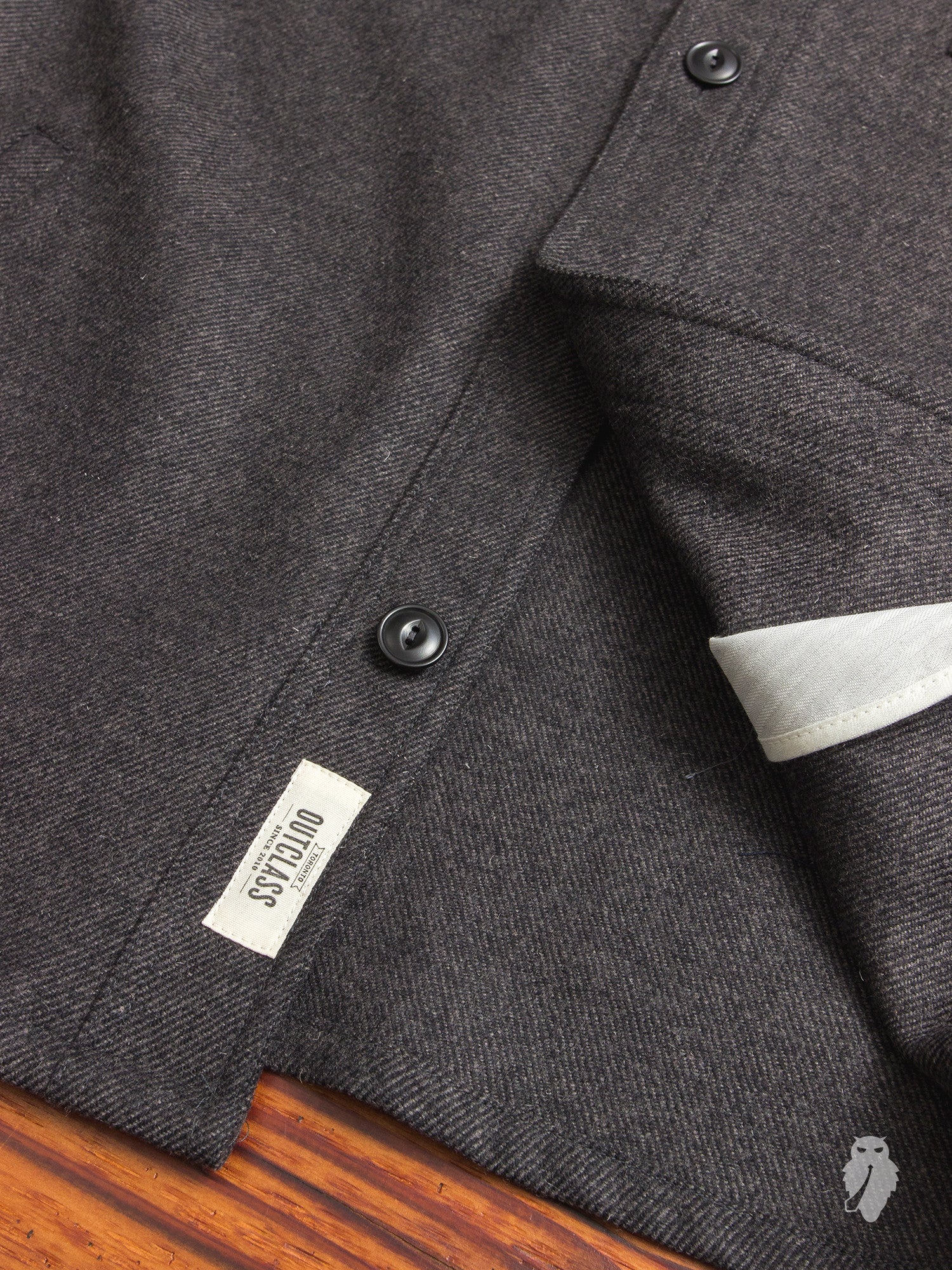 Wool Twill CPO Shirt in Grey - Image 7