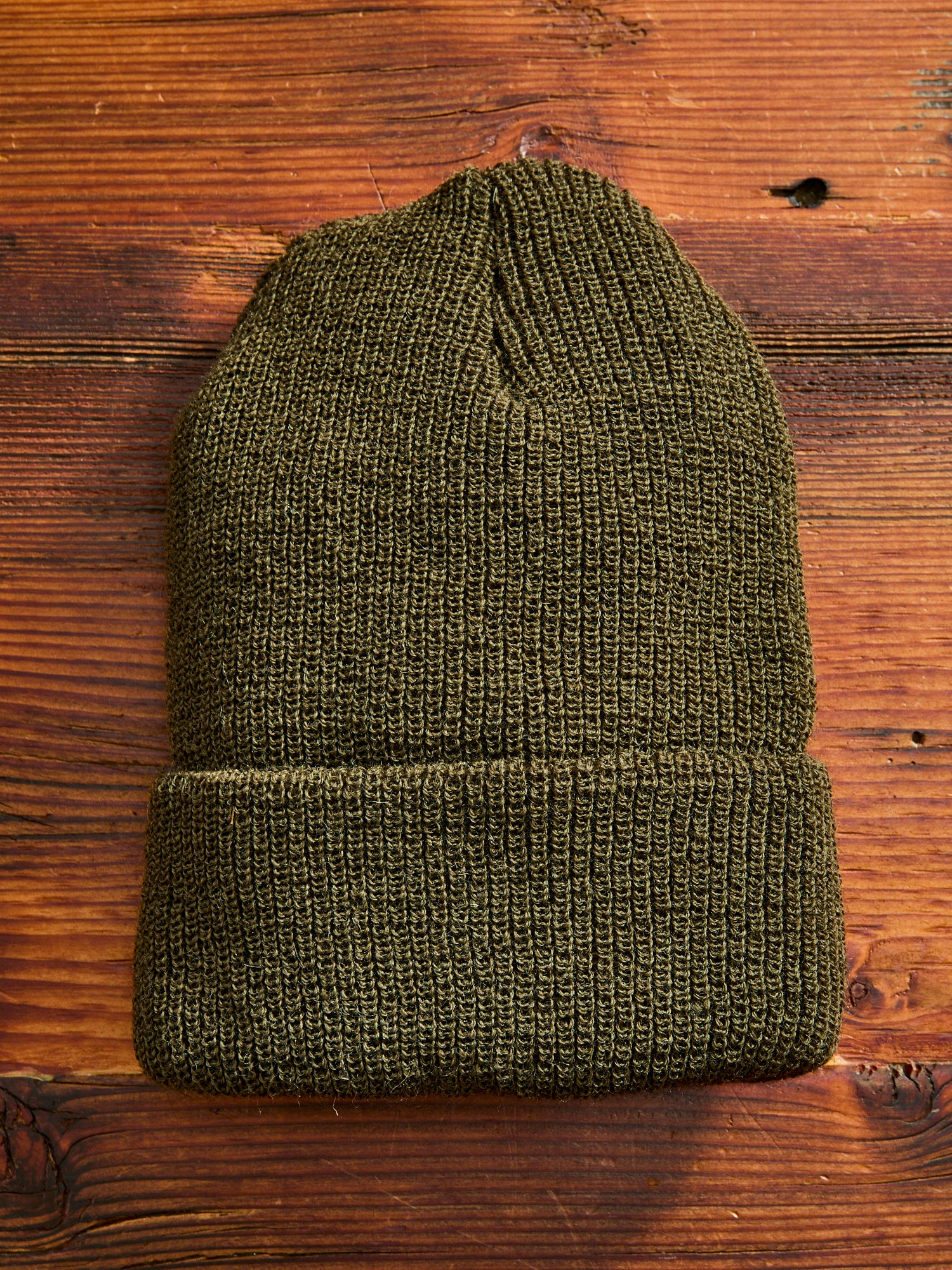 Wool Watch Cap in Olive - Image 4