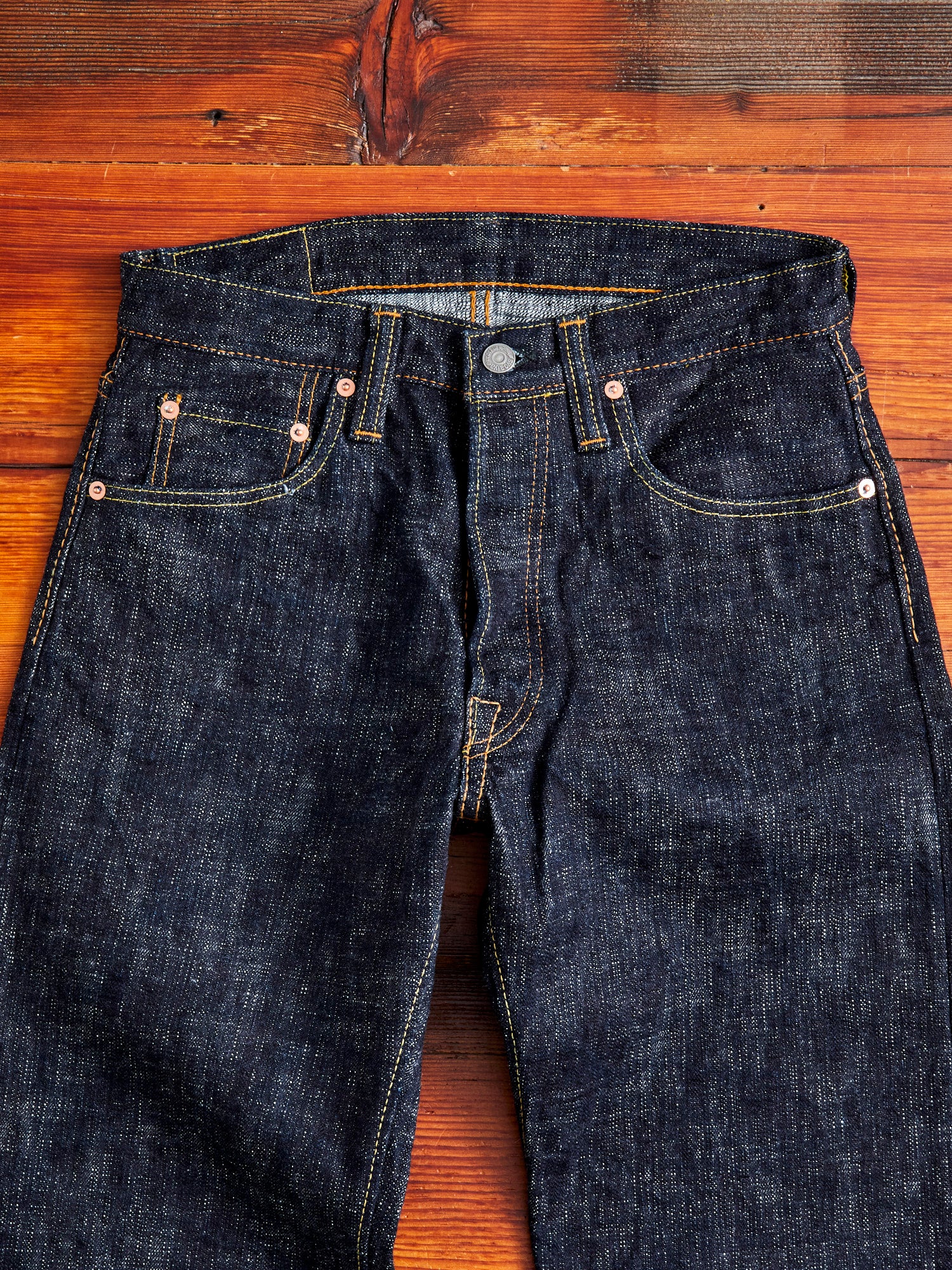 WSB-003 "Double Slub" 16oz Rinsed Selvedge Denim - Regular Straight Fit - Image 6