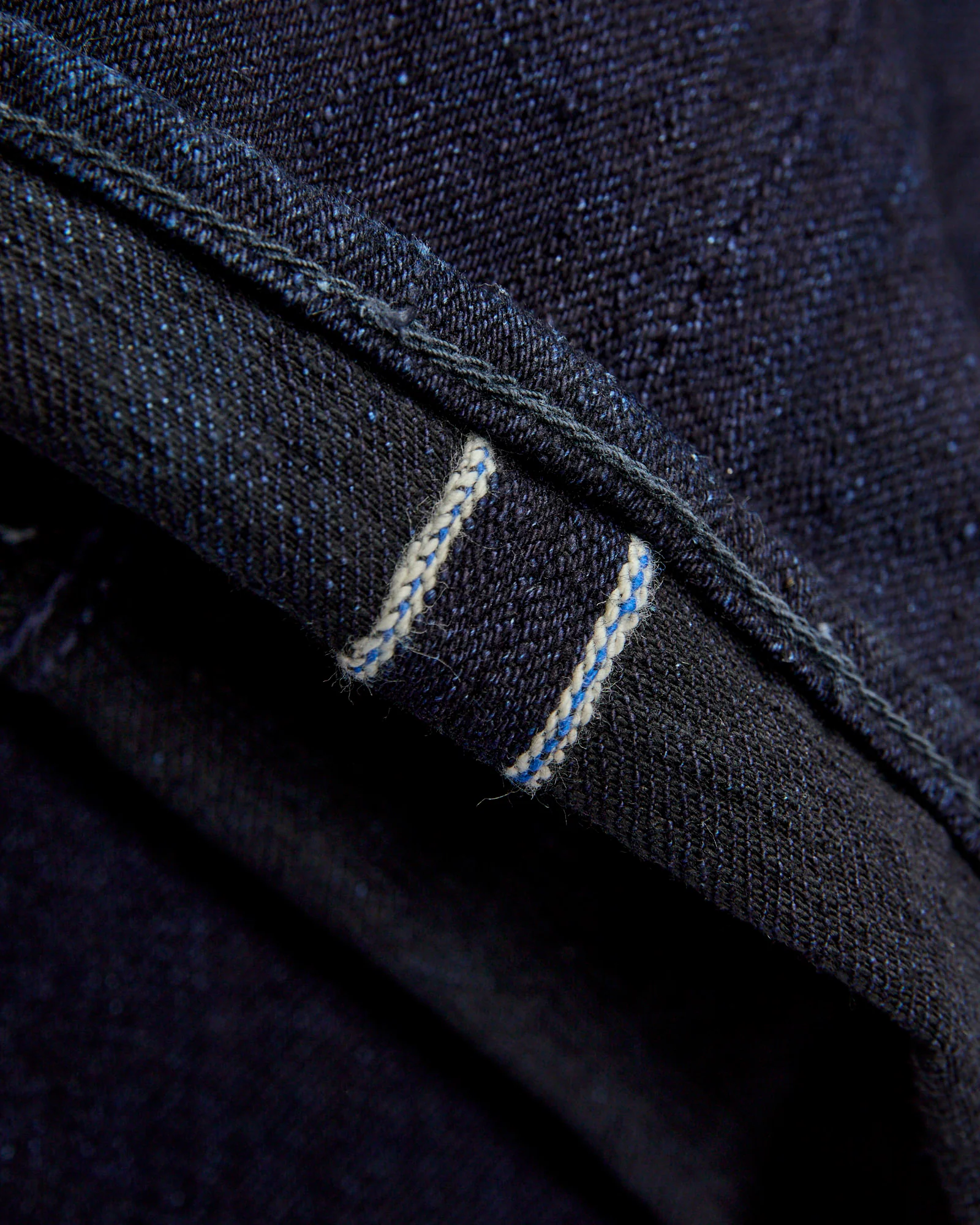 XX-013-IDBK 14oz Indigo Black Selvedge Denim - Slim Tapered Fit - Image 9