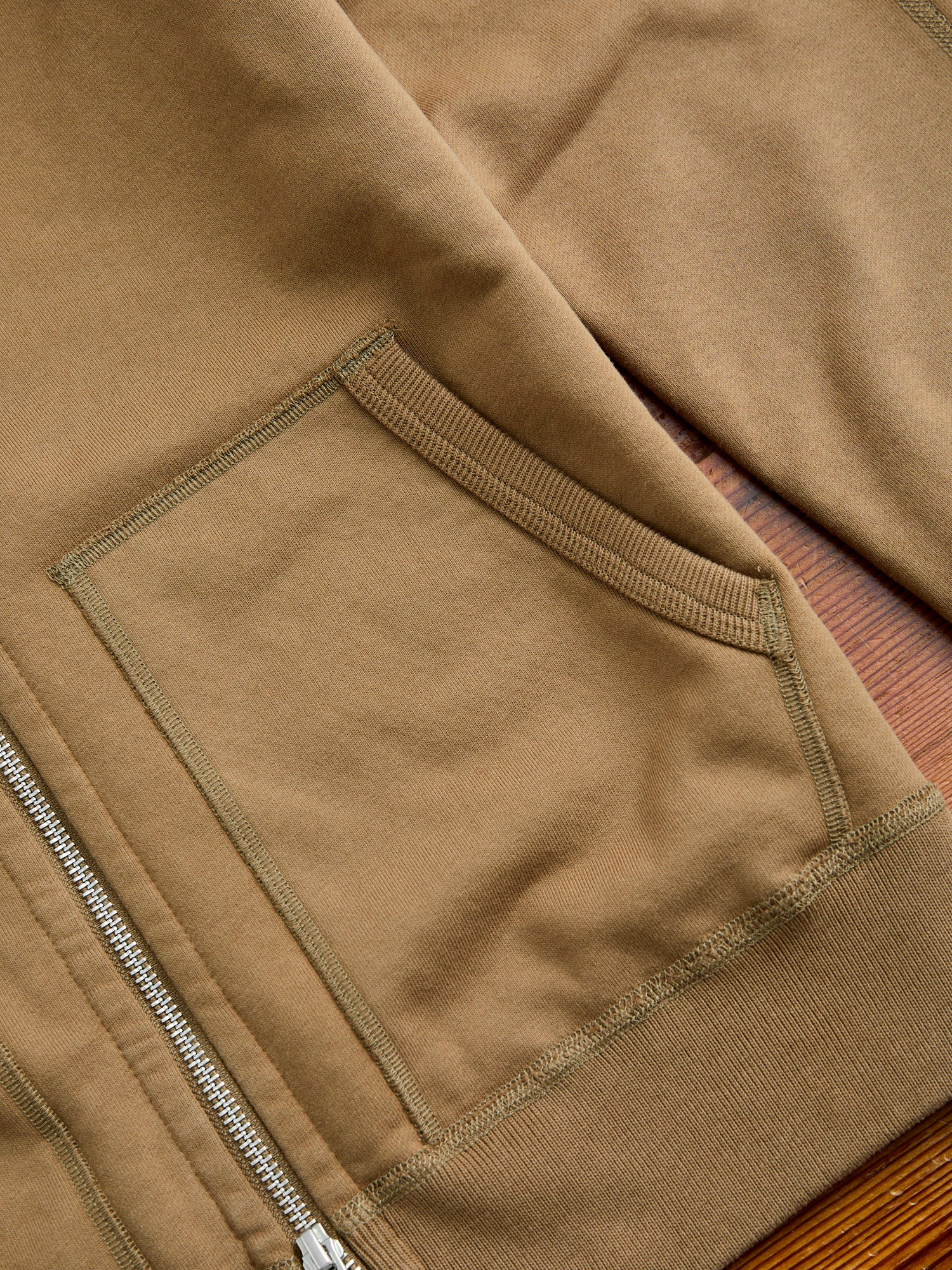 Zip Hoodie in Clay - Image 5